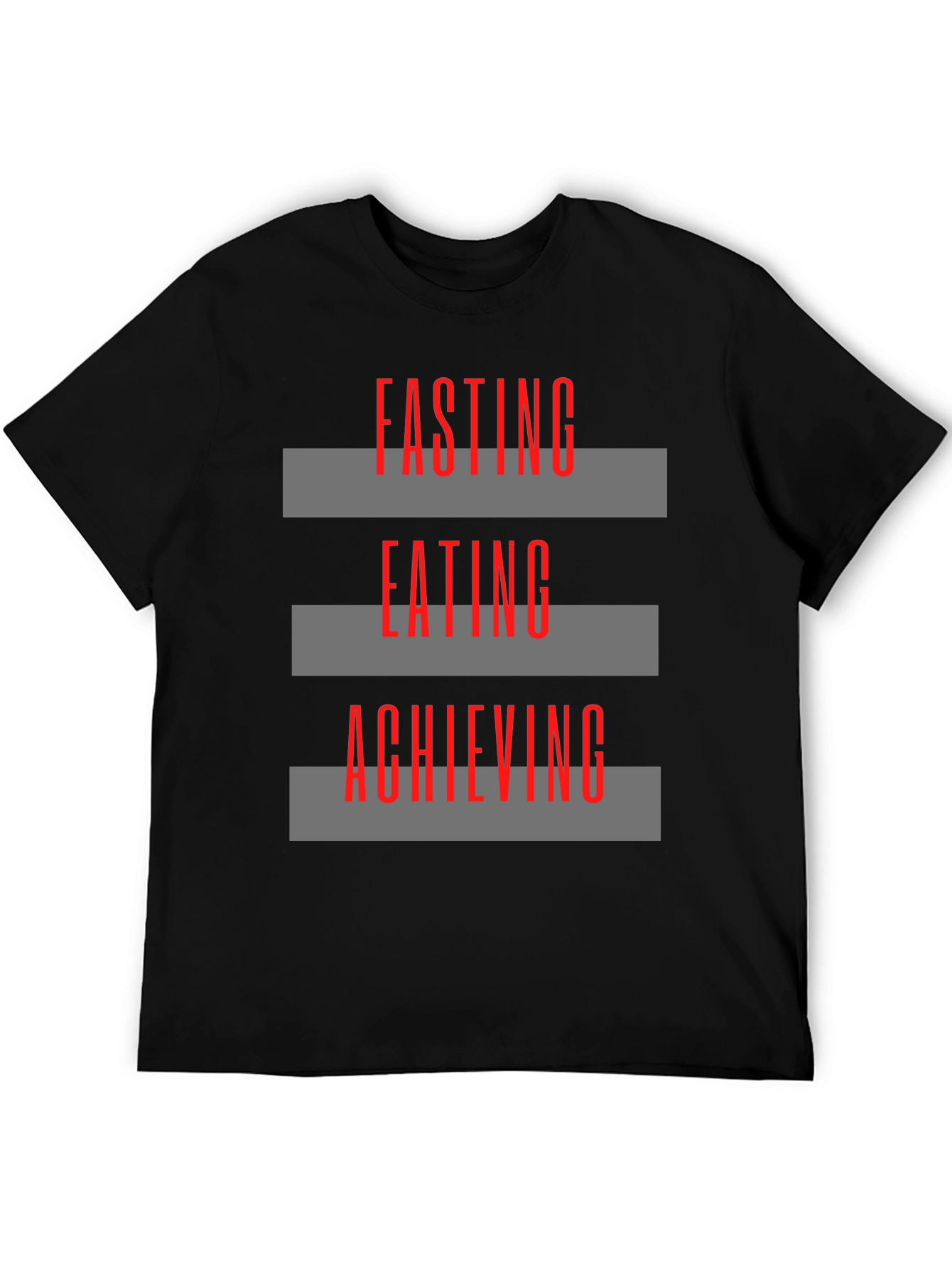 Fasting Eating Achieving Graphic Tee - Black