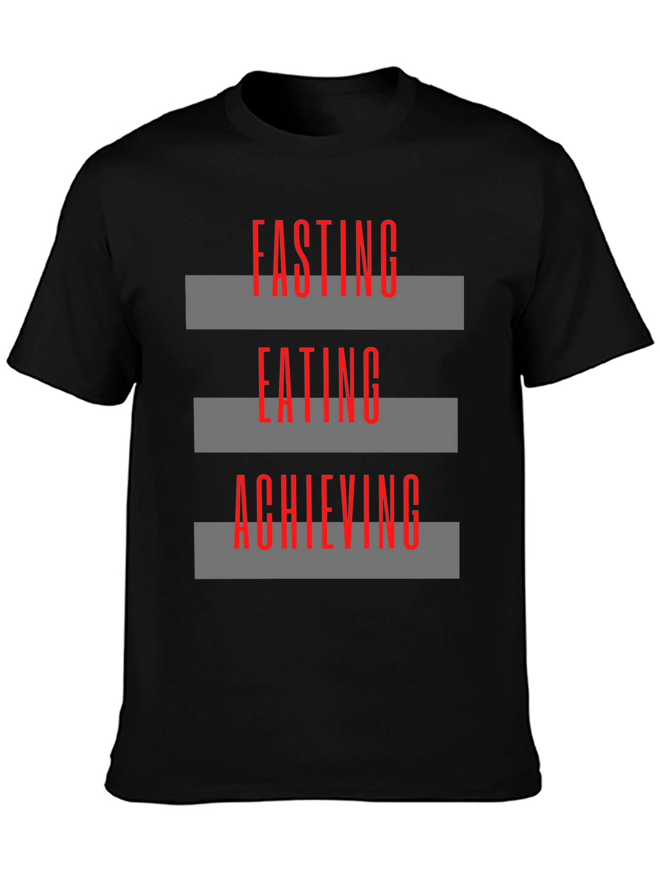 Fasting Eating Achieving Graphic Tee - Black