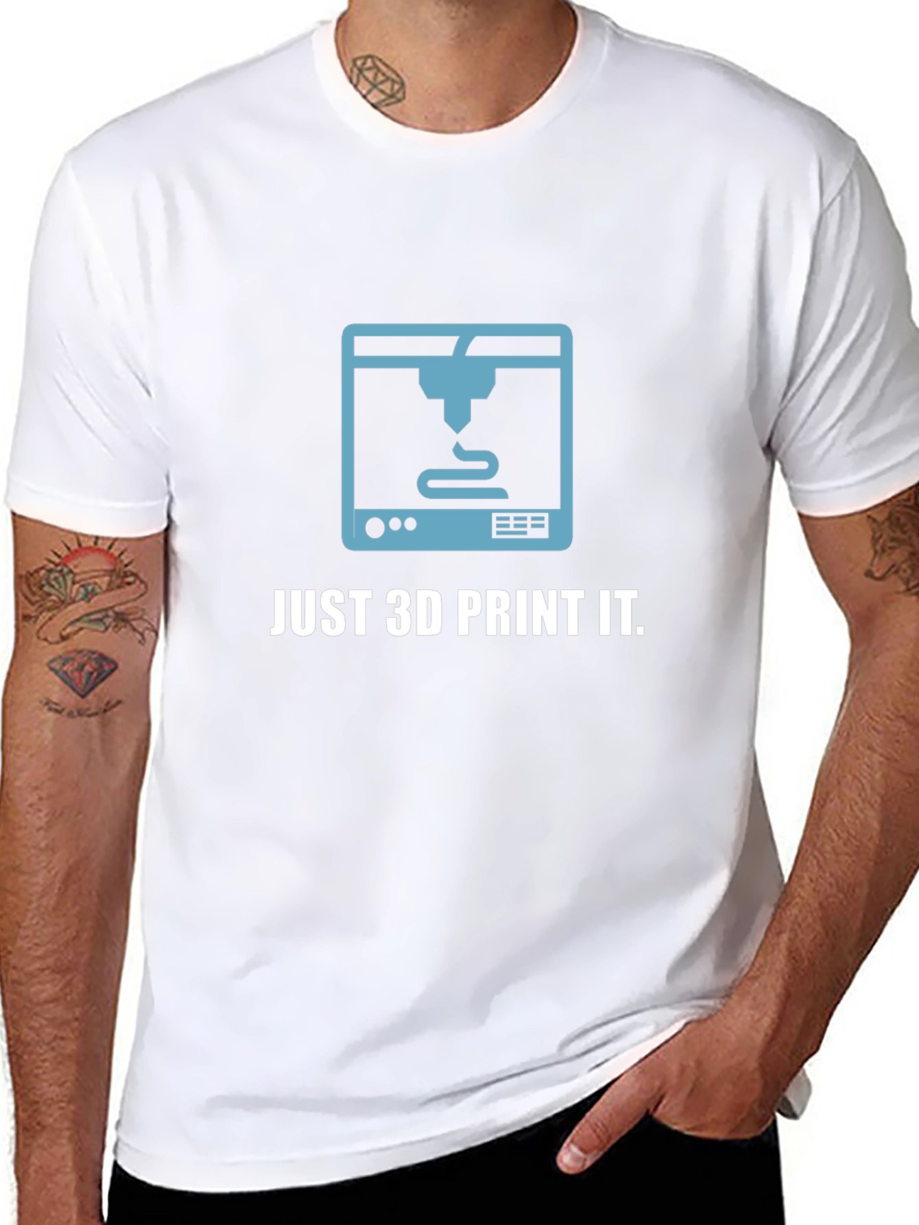 Just 3D Print It T-Shirt - Geeky Graphic Tee