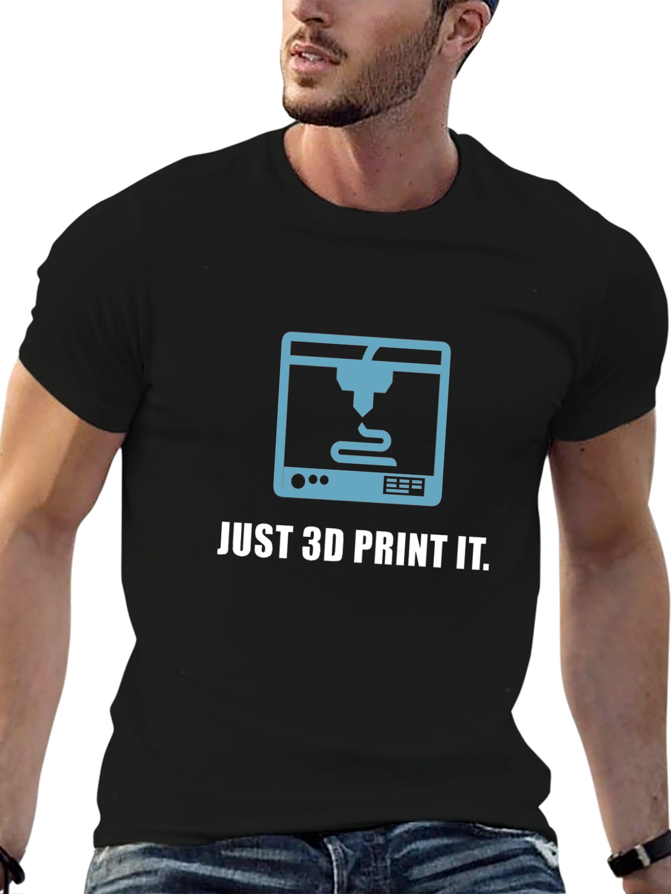 Just 3D Print It T-Shirt - Geeky Graphic Tee