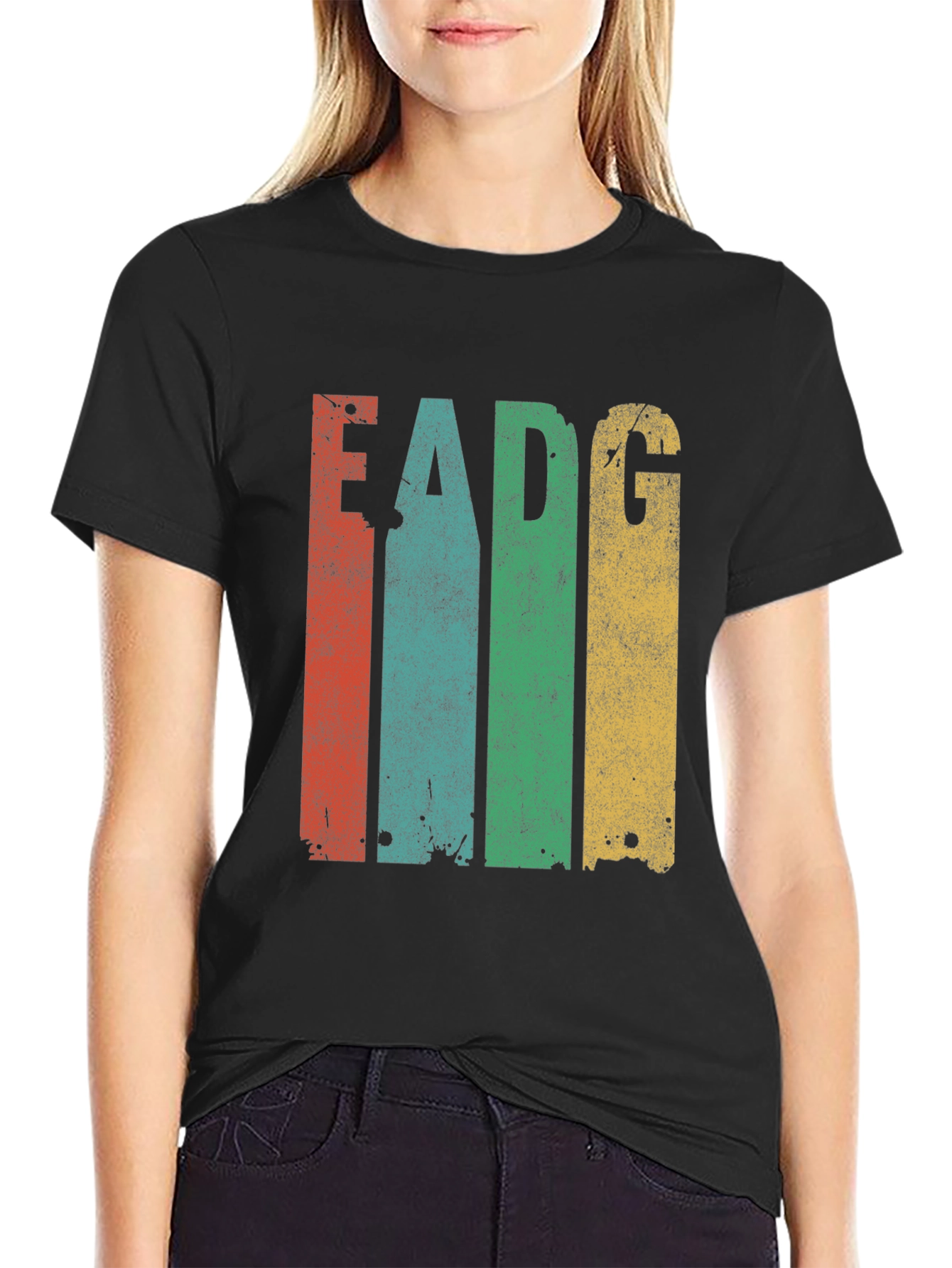 Retro EADG Guitar Tuning T-Shirt - Musician Tee