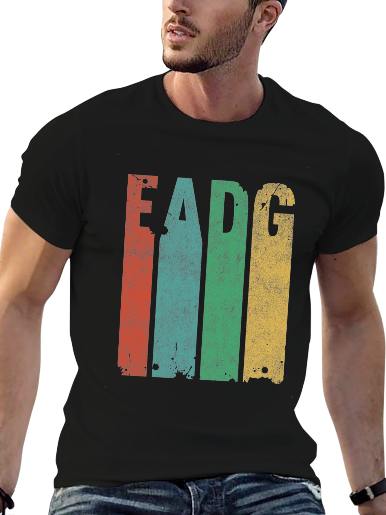 Retro EADG Guitar Tuning T-Shirt - Musician Tee