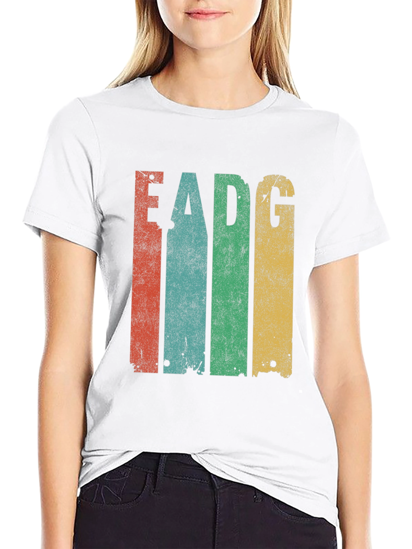 Retro EADG Guitar Tuning T-Shirt - Musician Tee