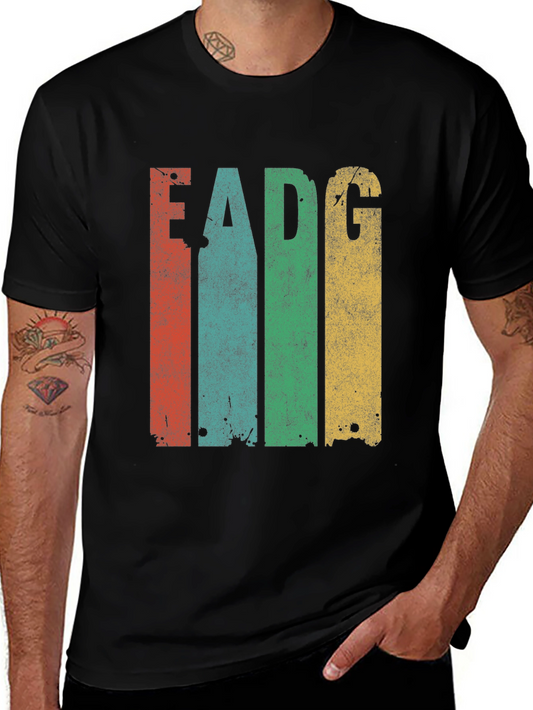 Retro EADG Guitar Tuning T-Shirt - Musician Tee