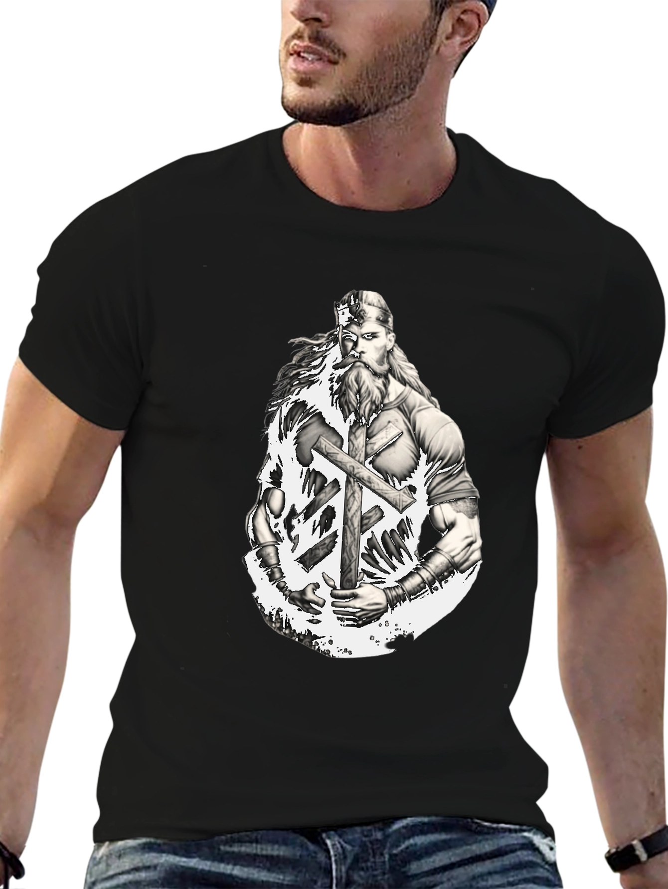 Viking Warrior Graphic T-Shirt