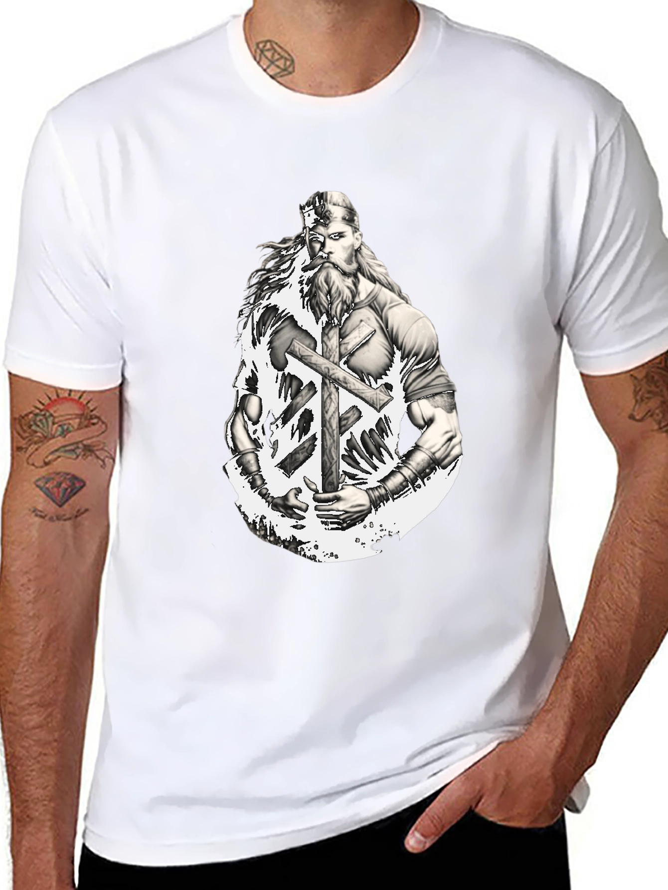 Viking Warrior Graphic T-Shirt