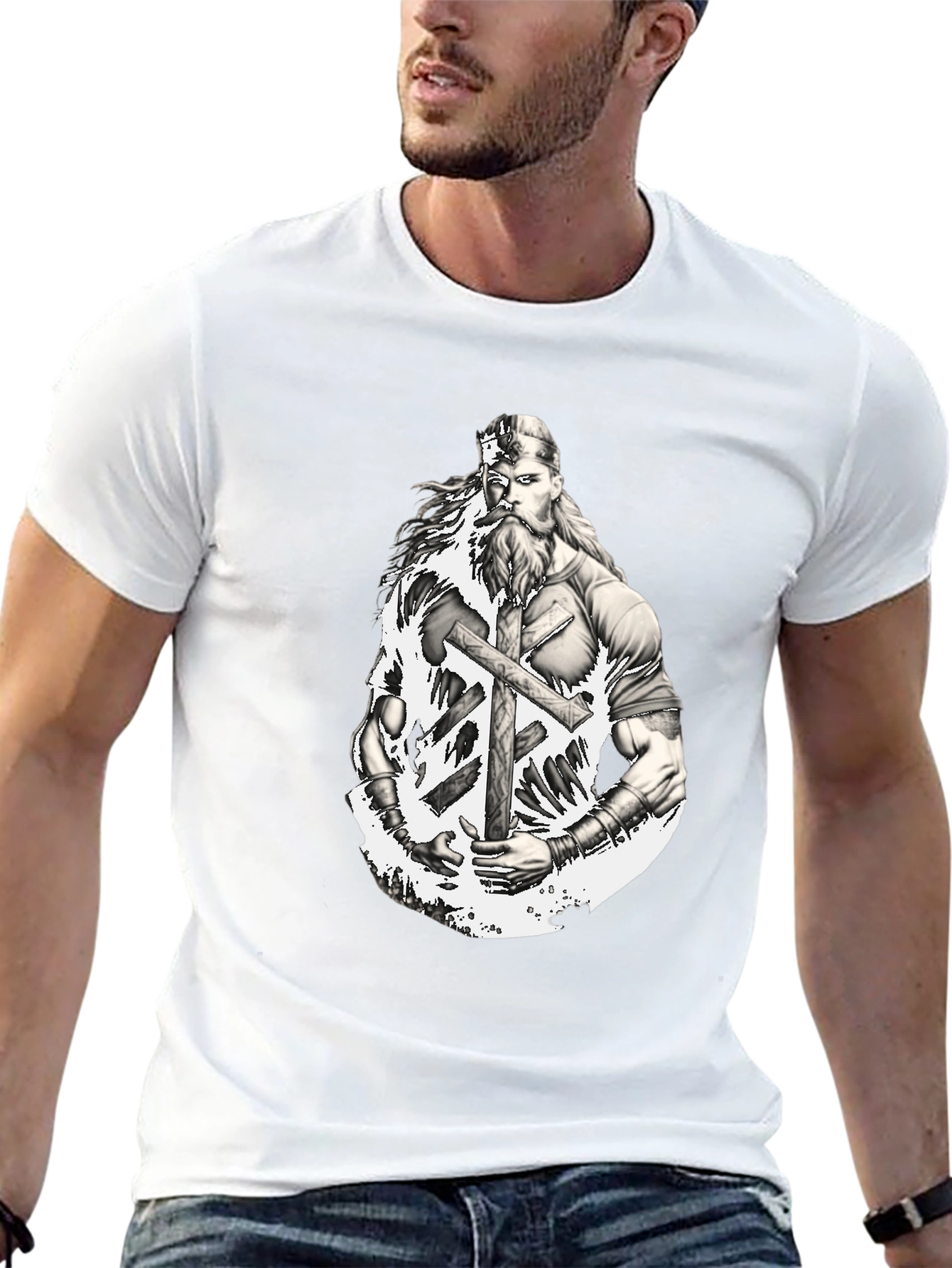 Viking Warrior Graphic T-Shirt