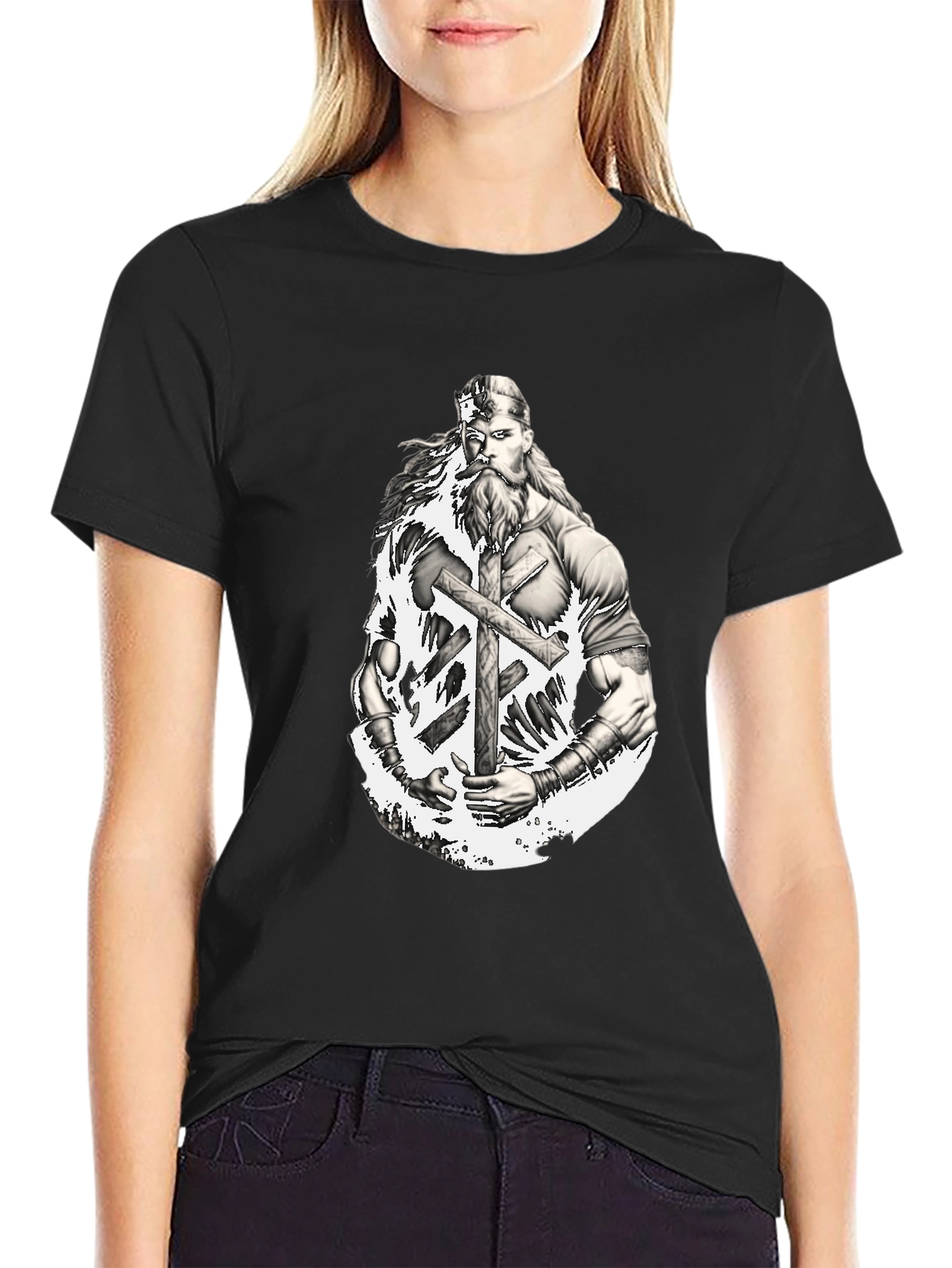 Viking Warrior Graphic T-Shirt