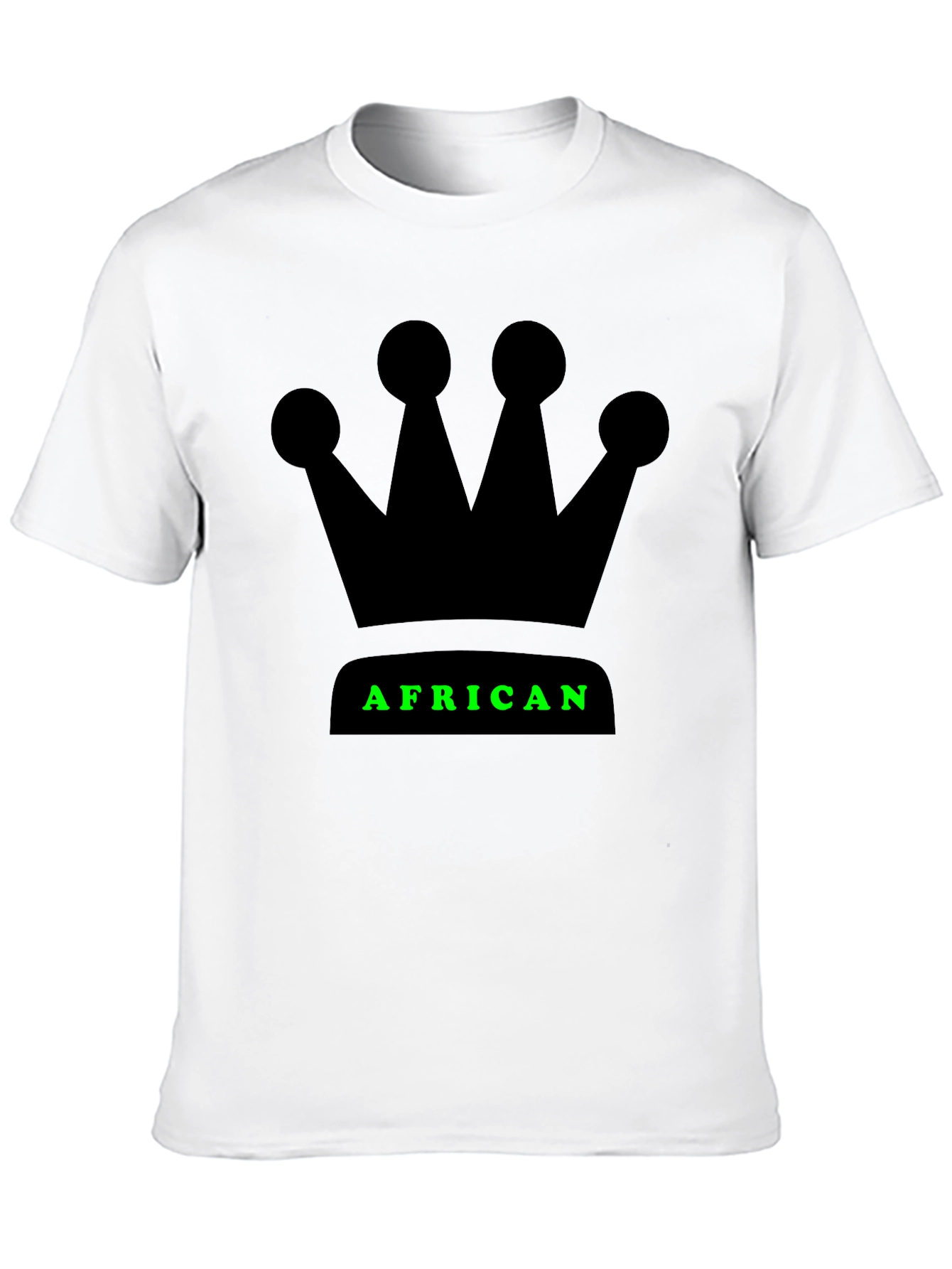 African Crown Graphic T-Shirt - Black