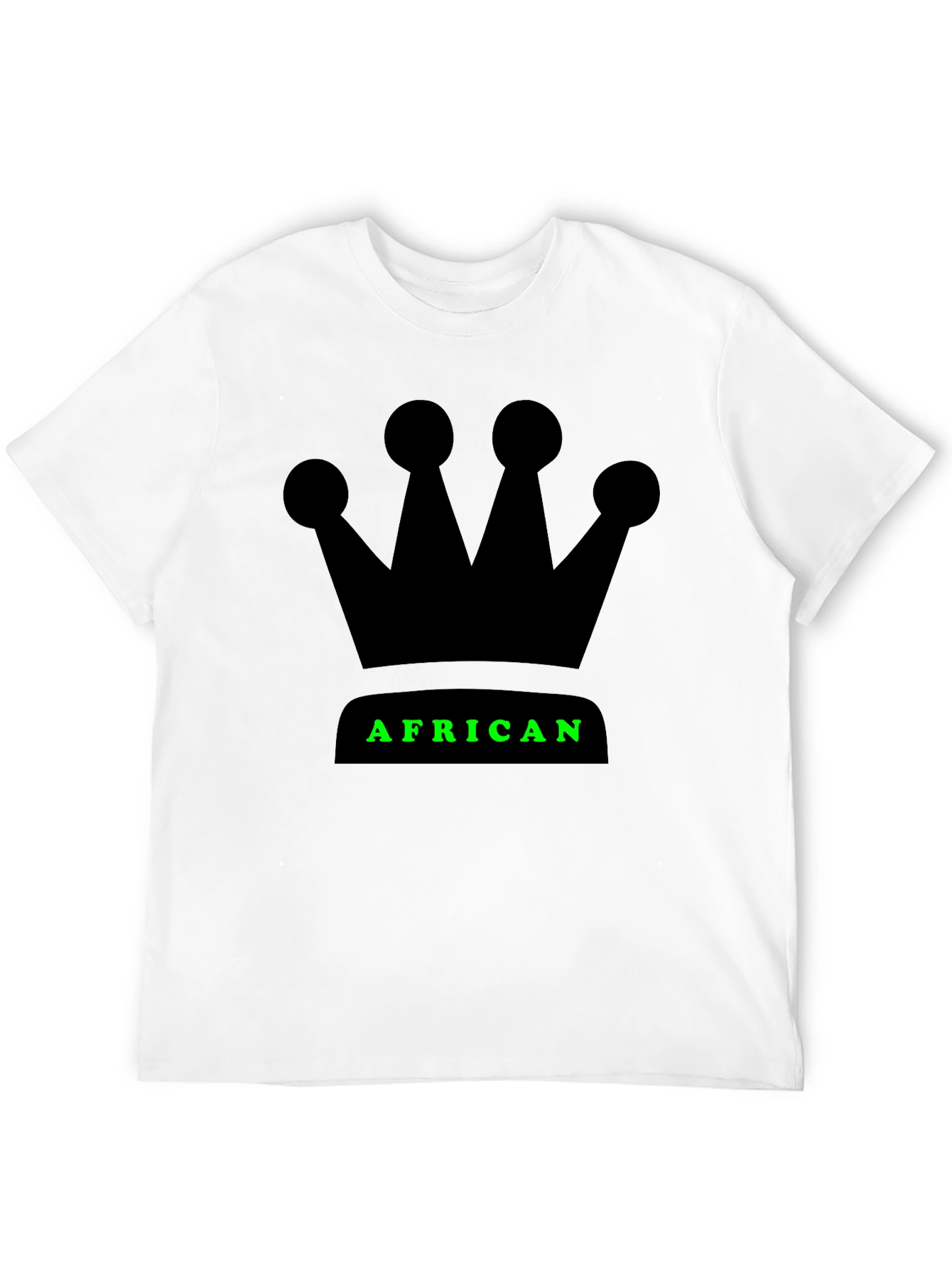 African Crown Graphic T-Shirt - Black