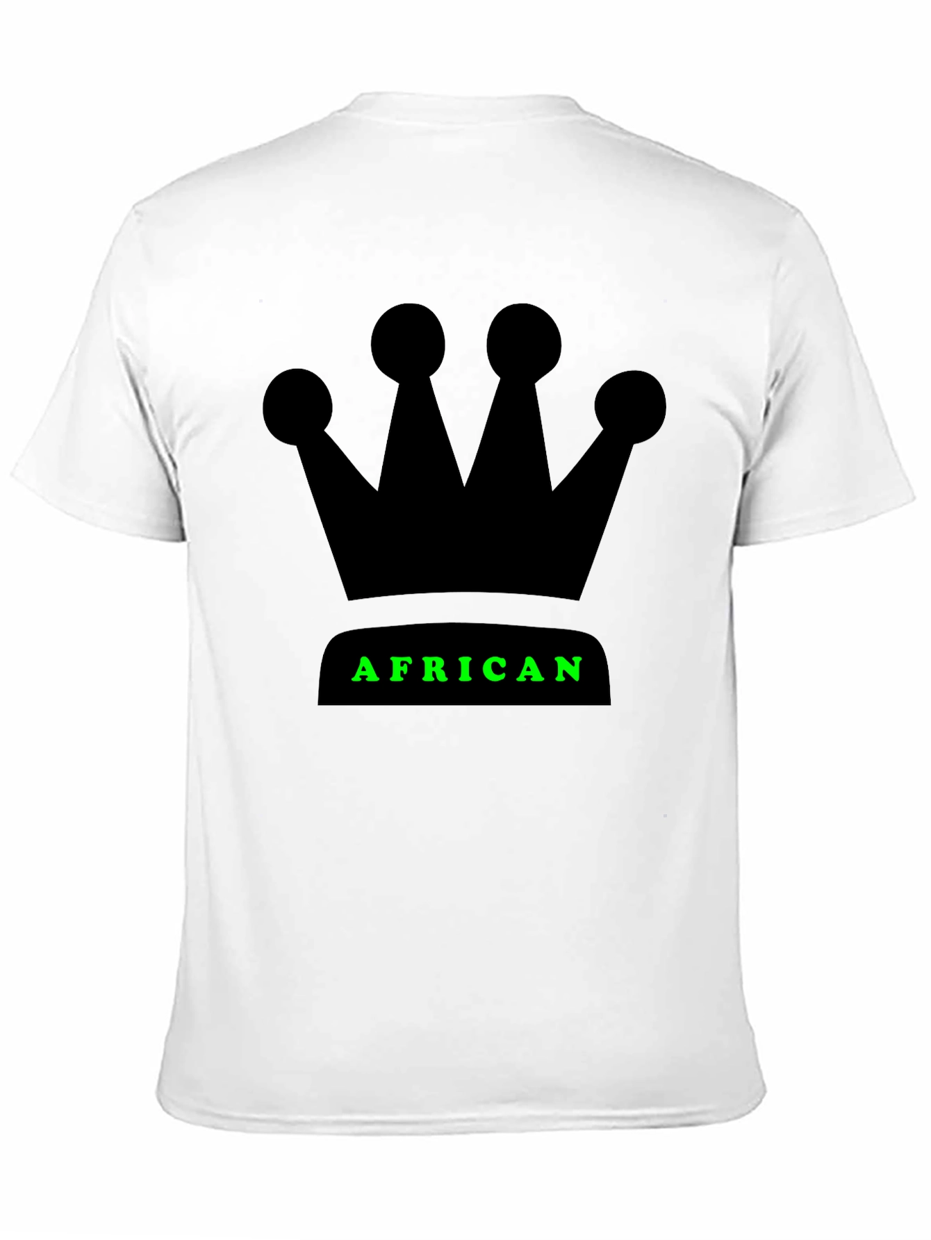 African Crown Graphic T-Shirt - Black