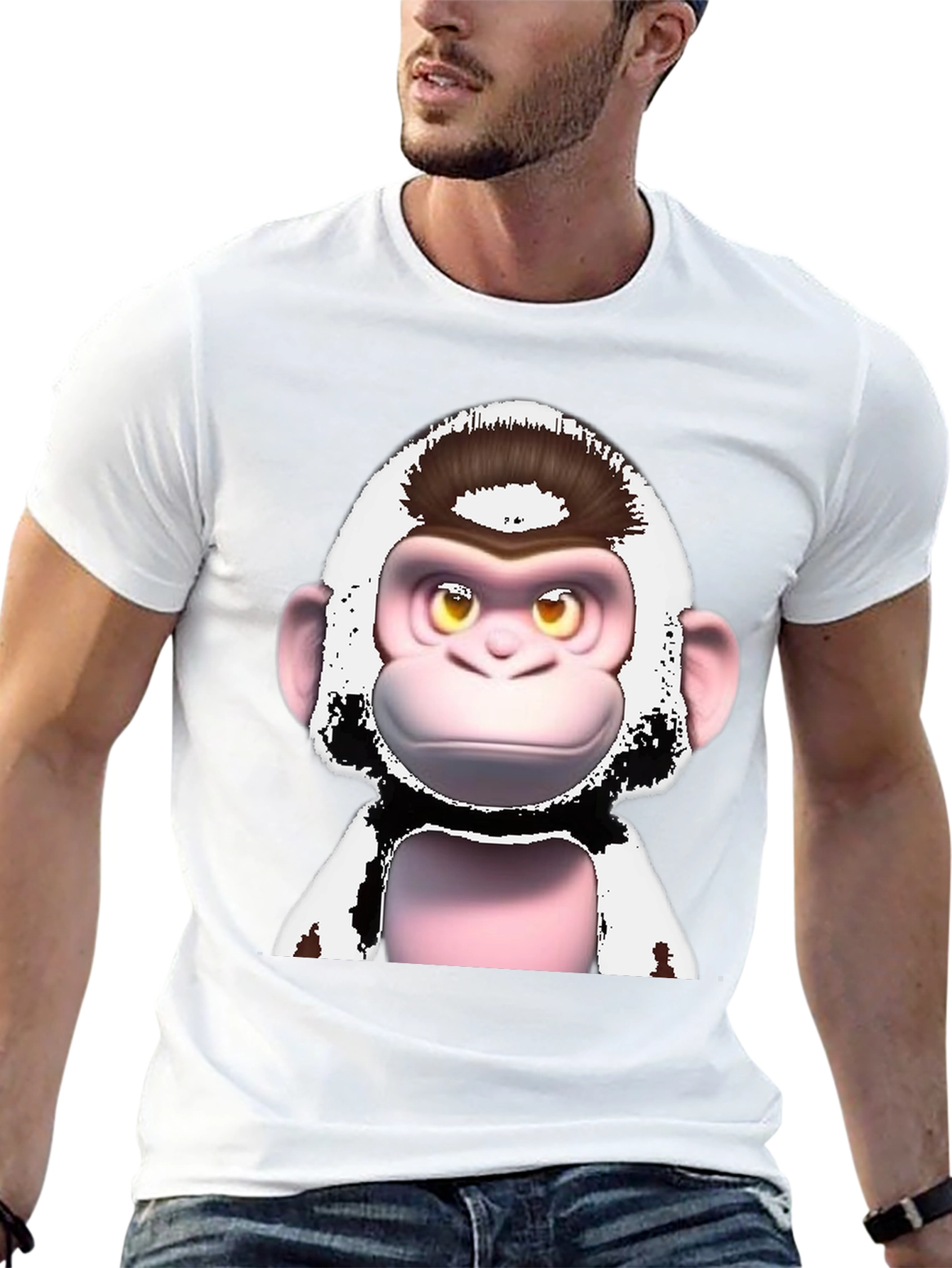 Funky Monkey Graphic T-Shirt - Black Cotton Tee