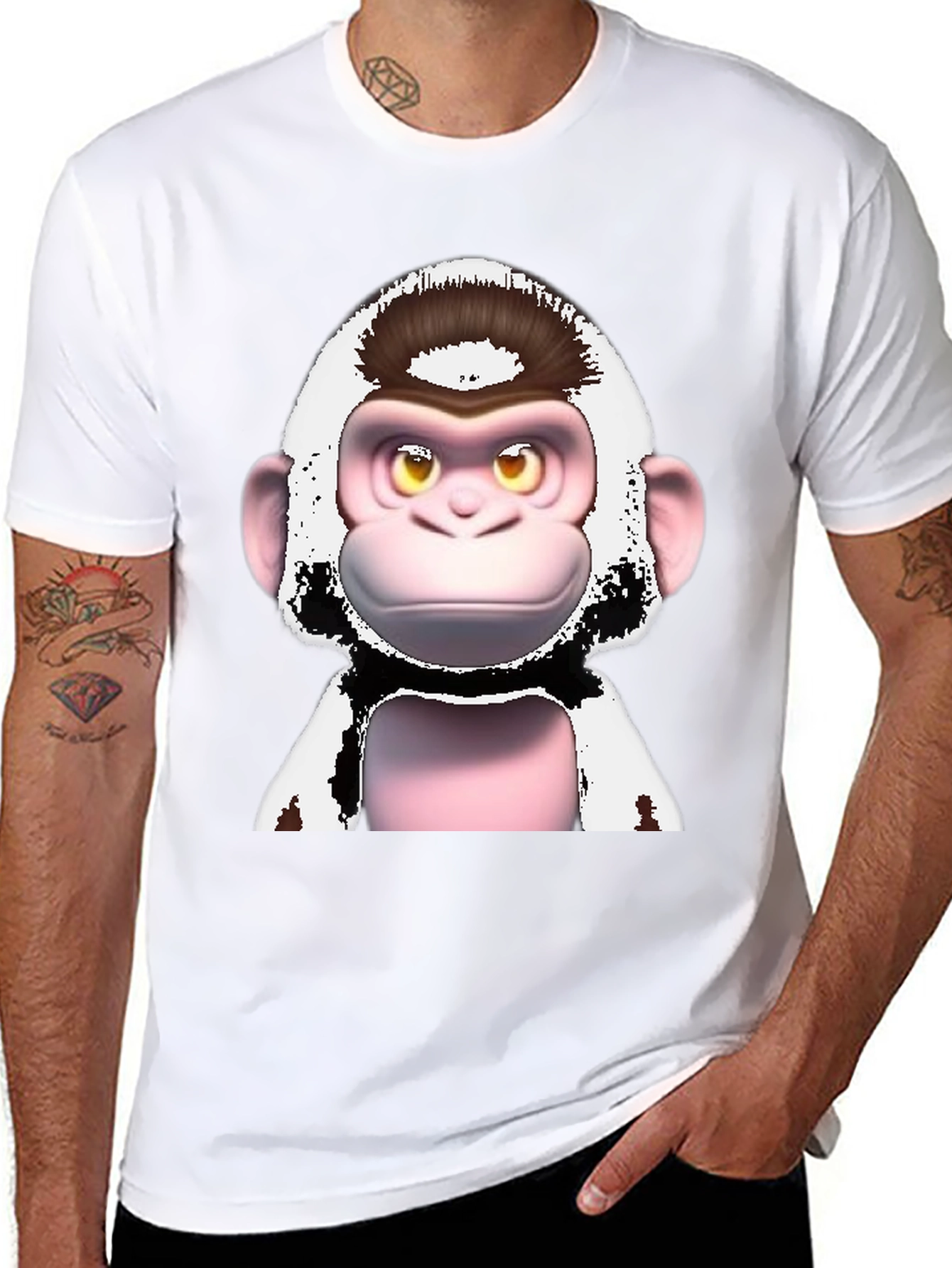 Funky Monkey Graphic T-Shirt - Black Cotton Tee