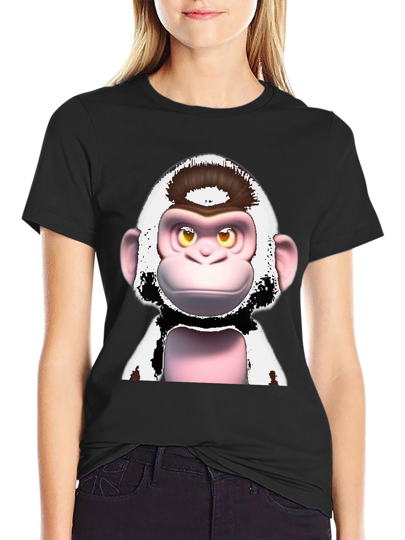 Funky Monkey Graphic T-Shirt - Black Cotton Tee