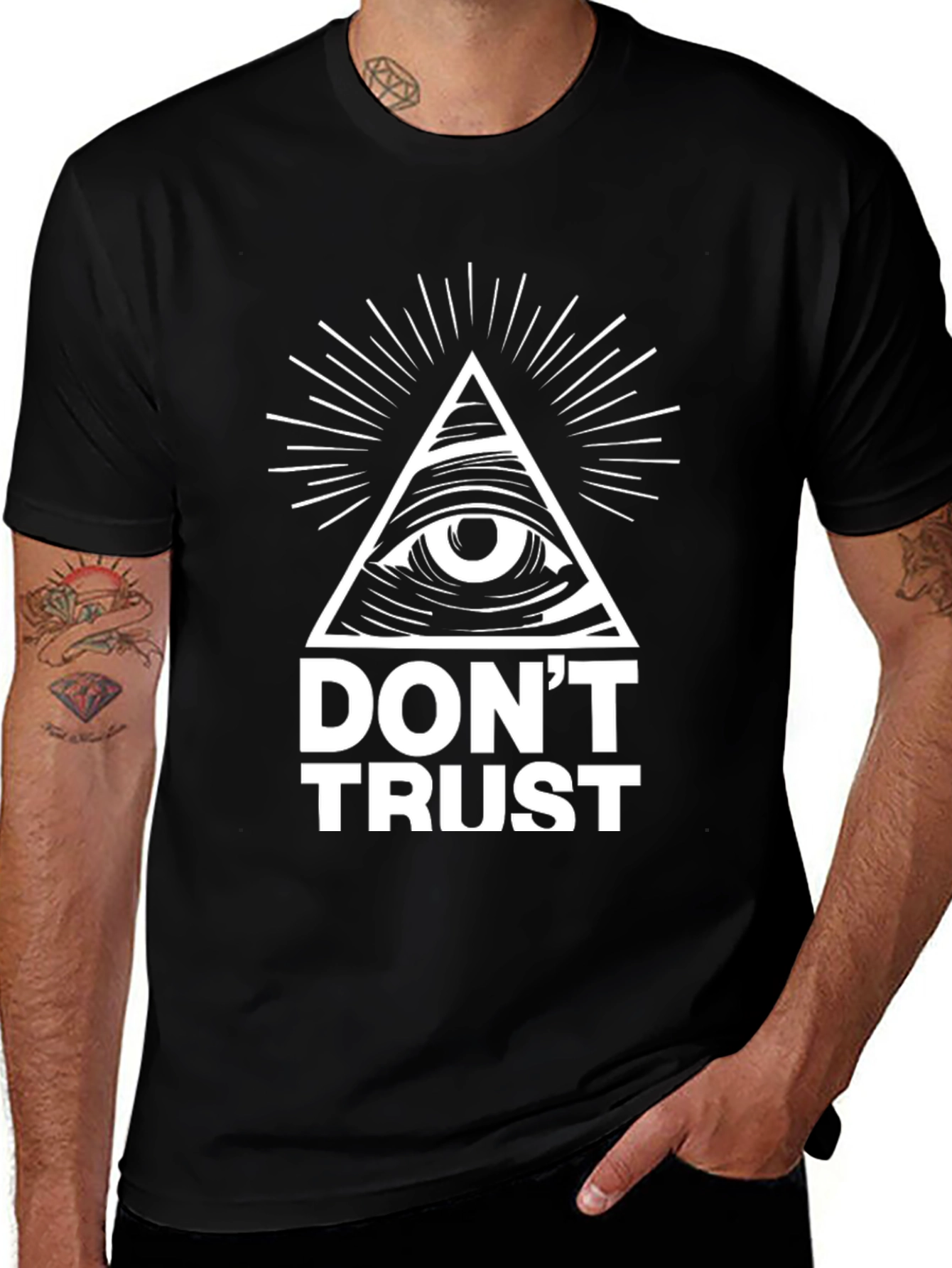 Dont Trust Graphic Tee - Illuminati Conspiracy T-Shirt