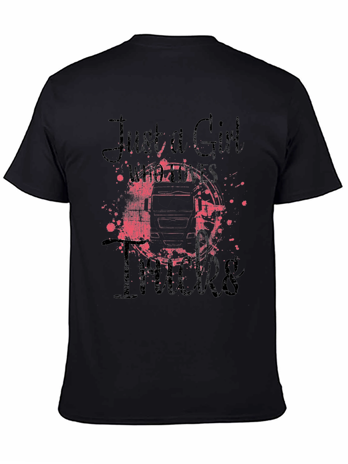 Just A Girl Who Loves Trucks Graphic Tee
