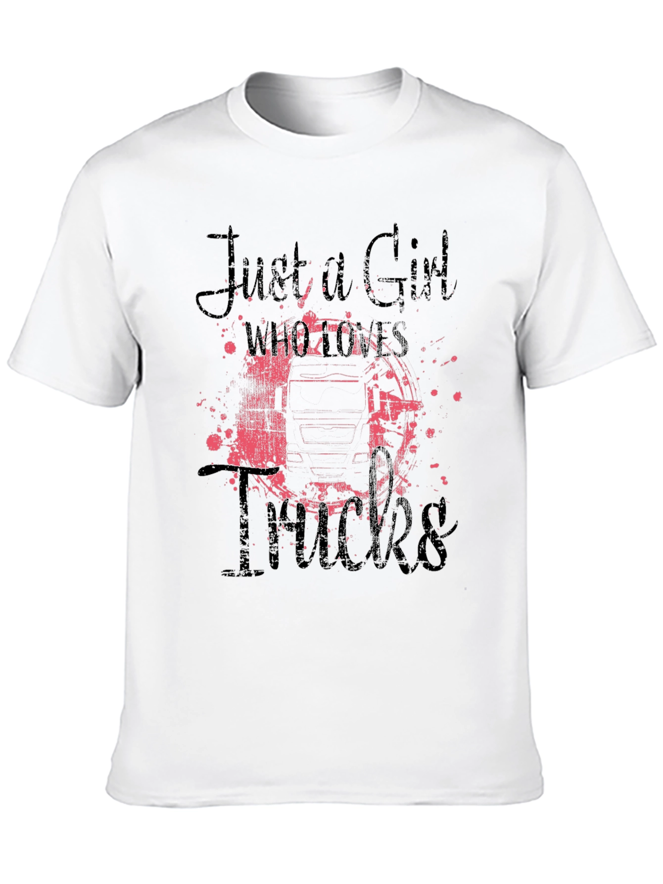 Just A Girl Who Loves Trucks Graphic Tee