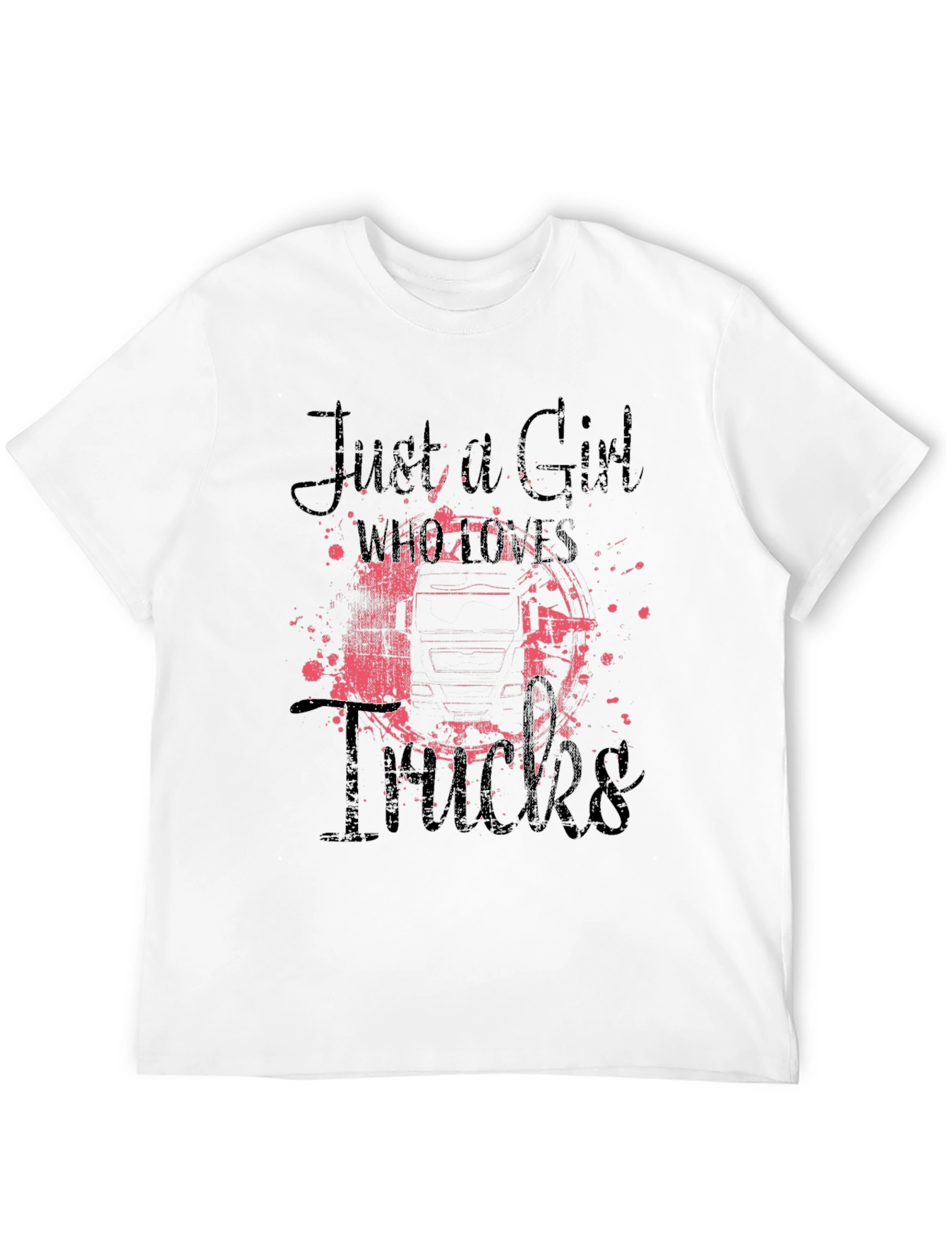 Just A Girl Who Loves Trucks Graphic Tee