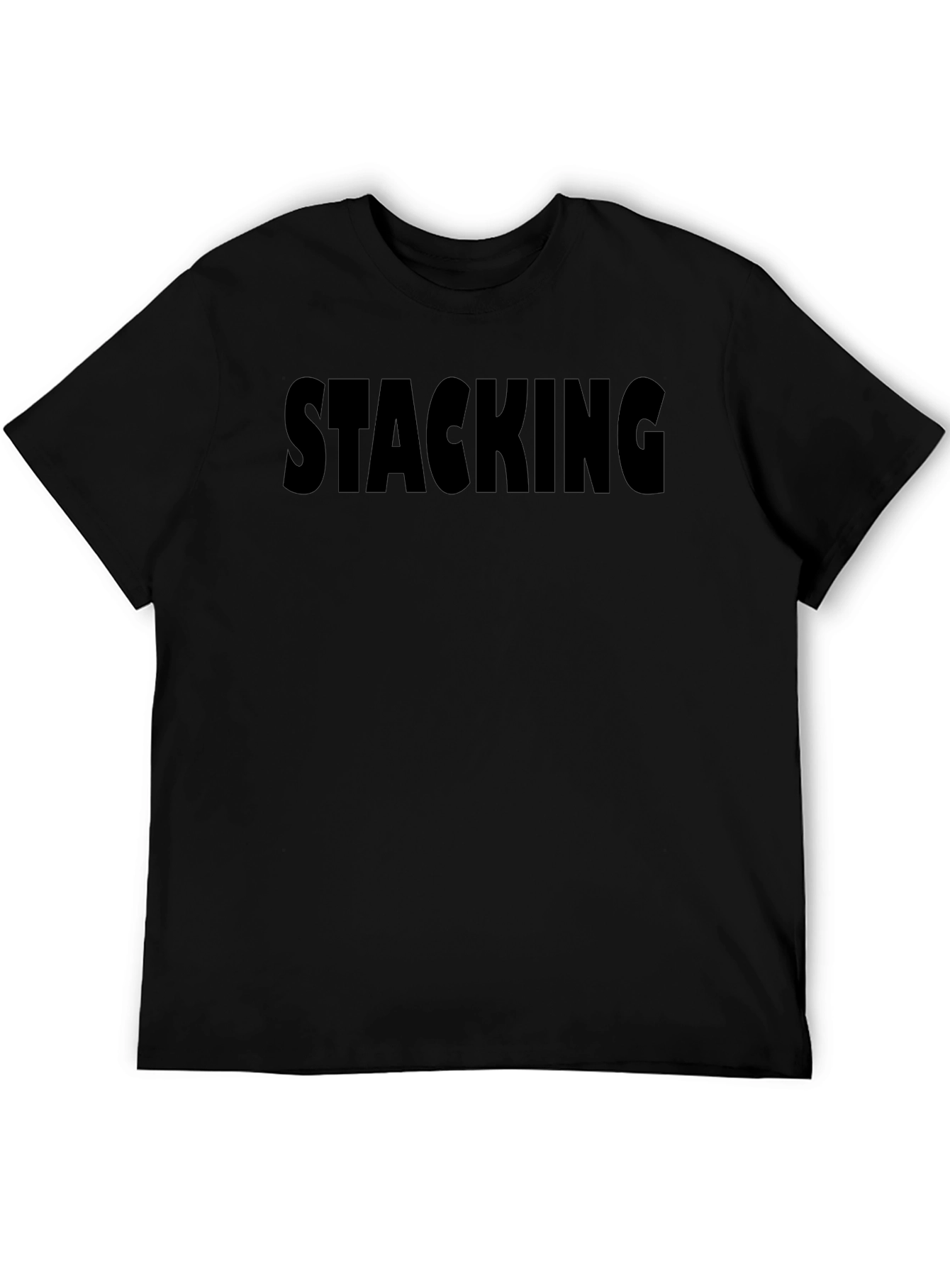 Stacking Black Graphic T-Shirt