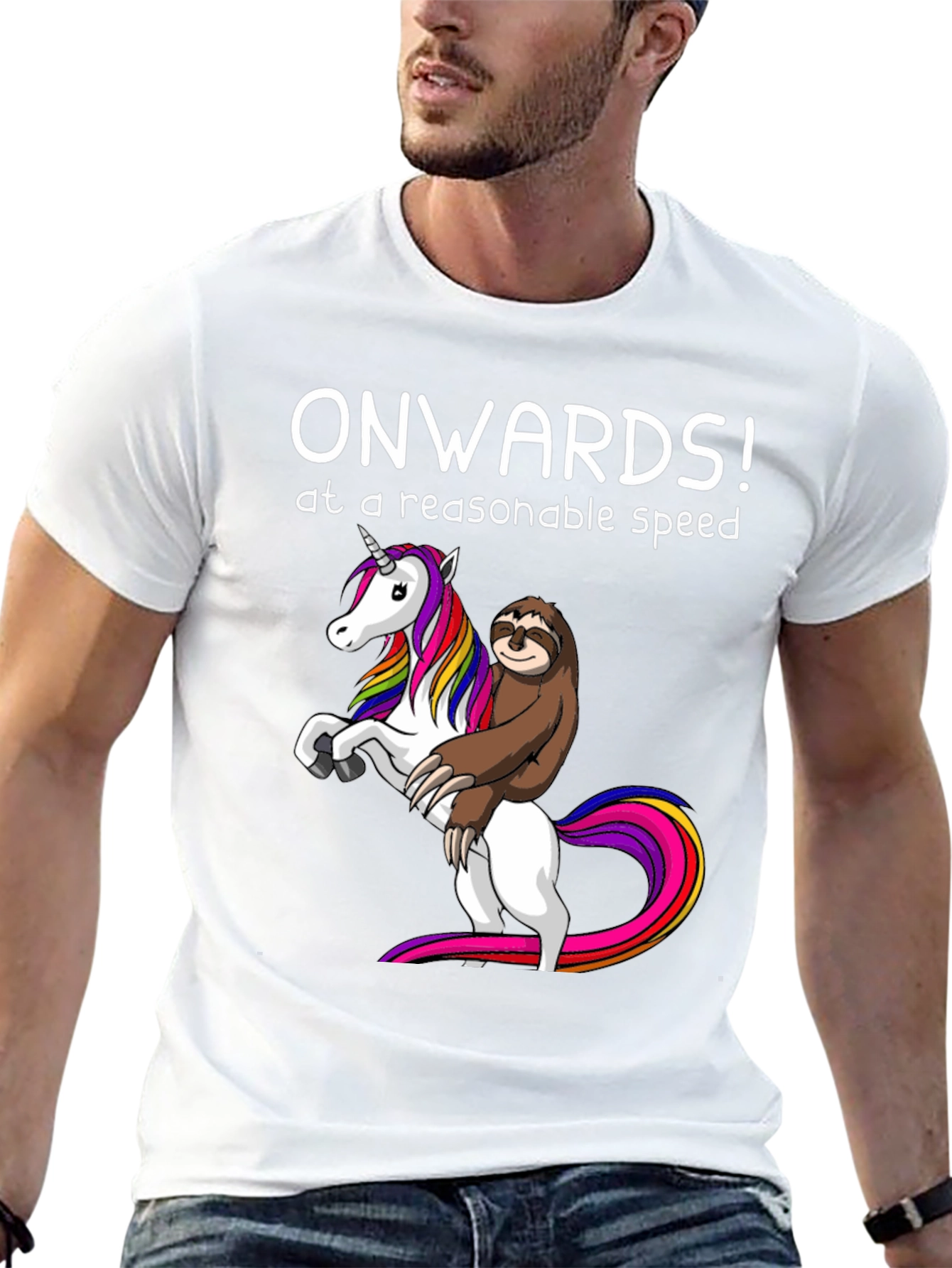 Unicorn Sloth Graphic Tee - Onwards!
