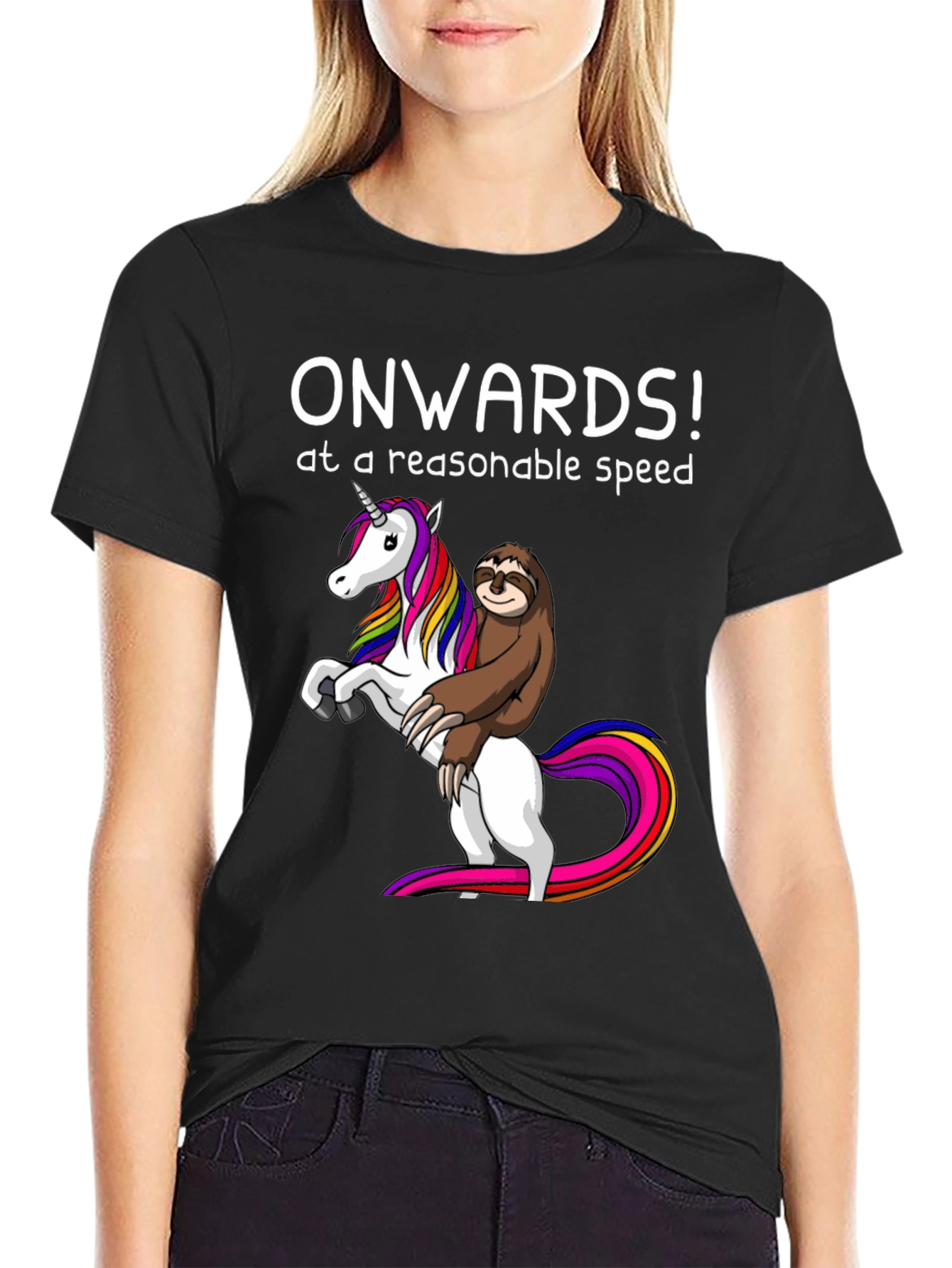 Unicorn Sloth Graphic Tee - Onwards!