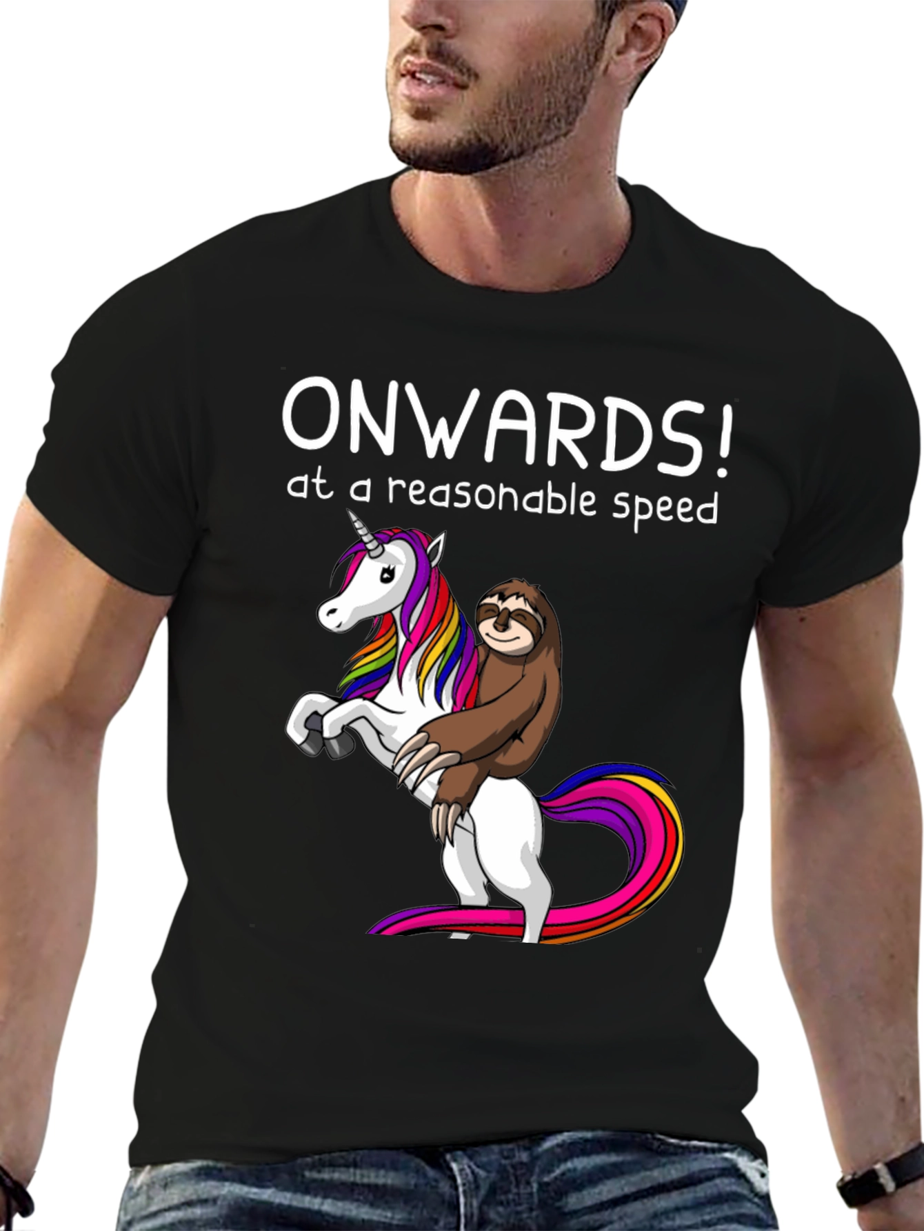 Unicorn Sloth Graphic Tee - Onwards!