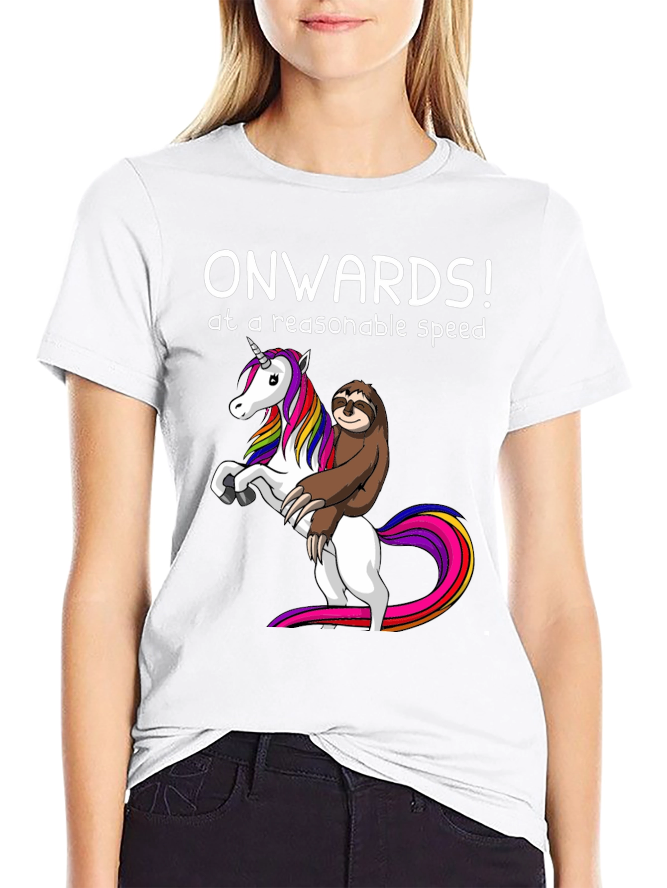Unicorn Sloth Graphic Tee - Onwards!