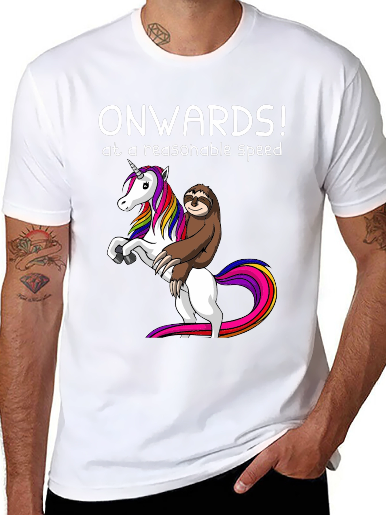 Unicorn Sloth Graphic Tee - Onwards!