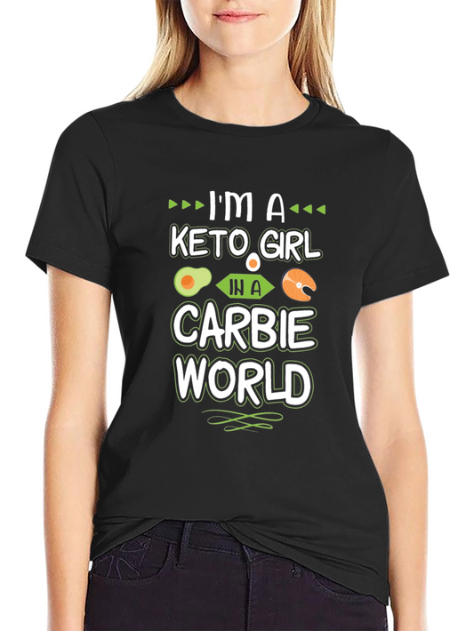 Keto Girl Carbie World T-Shirt - Unique Graphic Tee