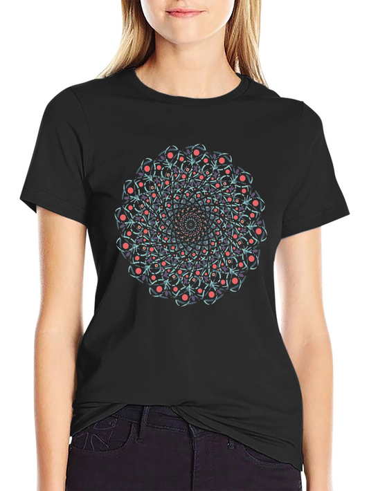 Mandala Graphic Tee - Black Cotton
