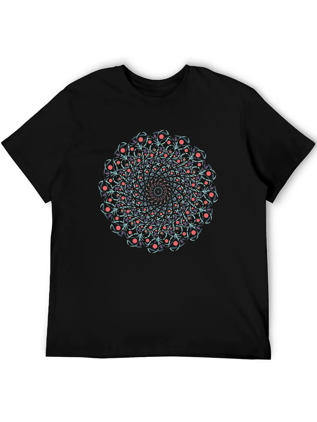 Mandala Graphic Tee - Black Cotton