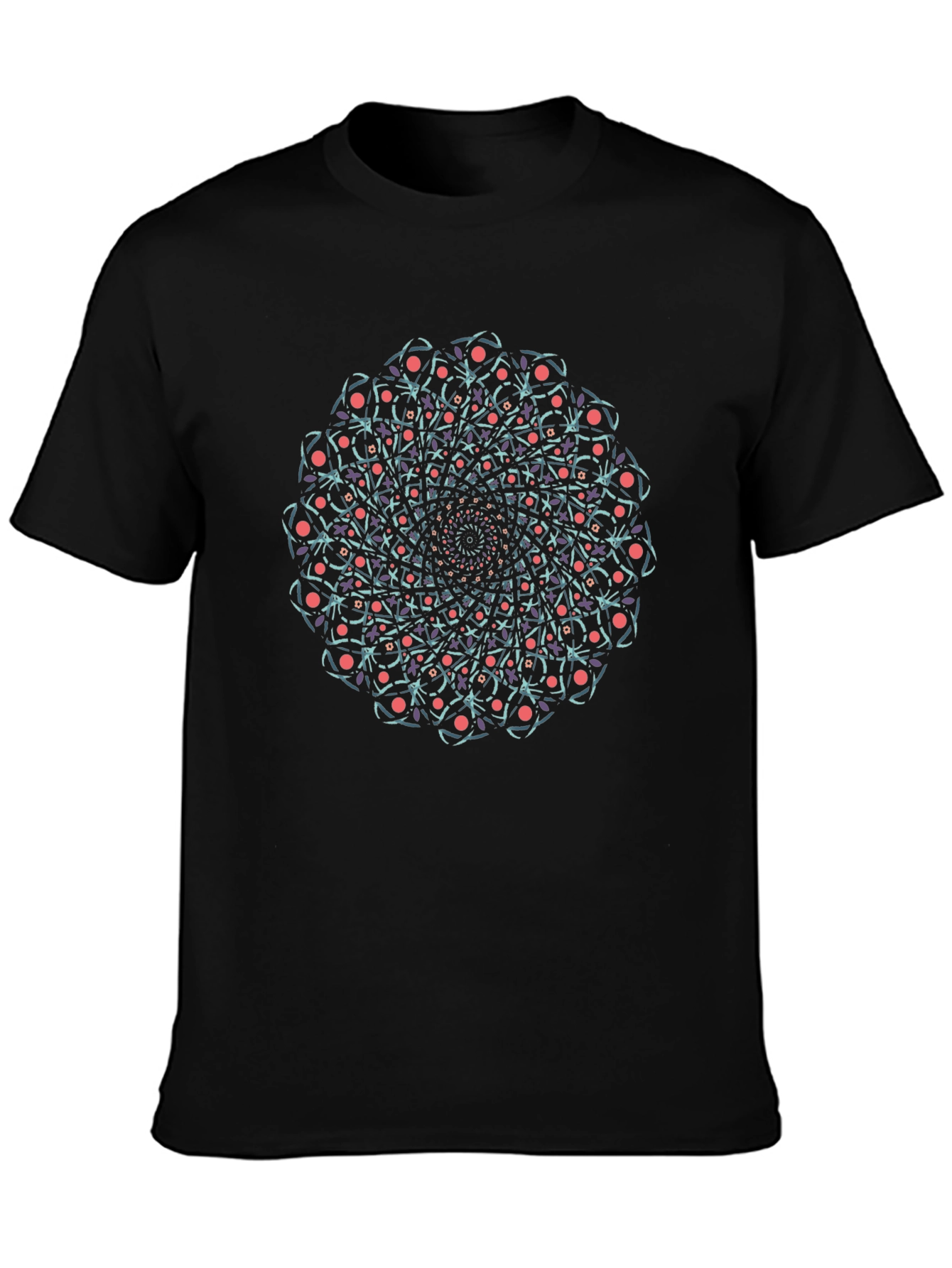 Mandala Graphic Tee - Black Cotton