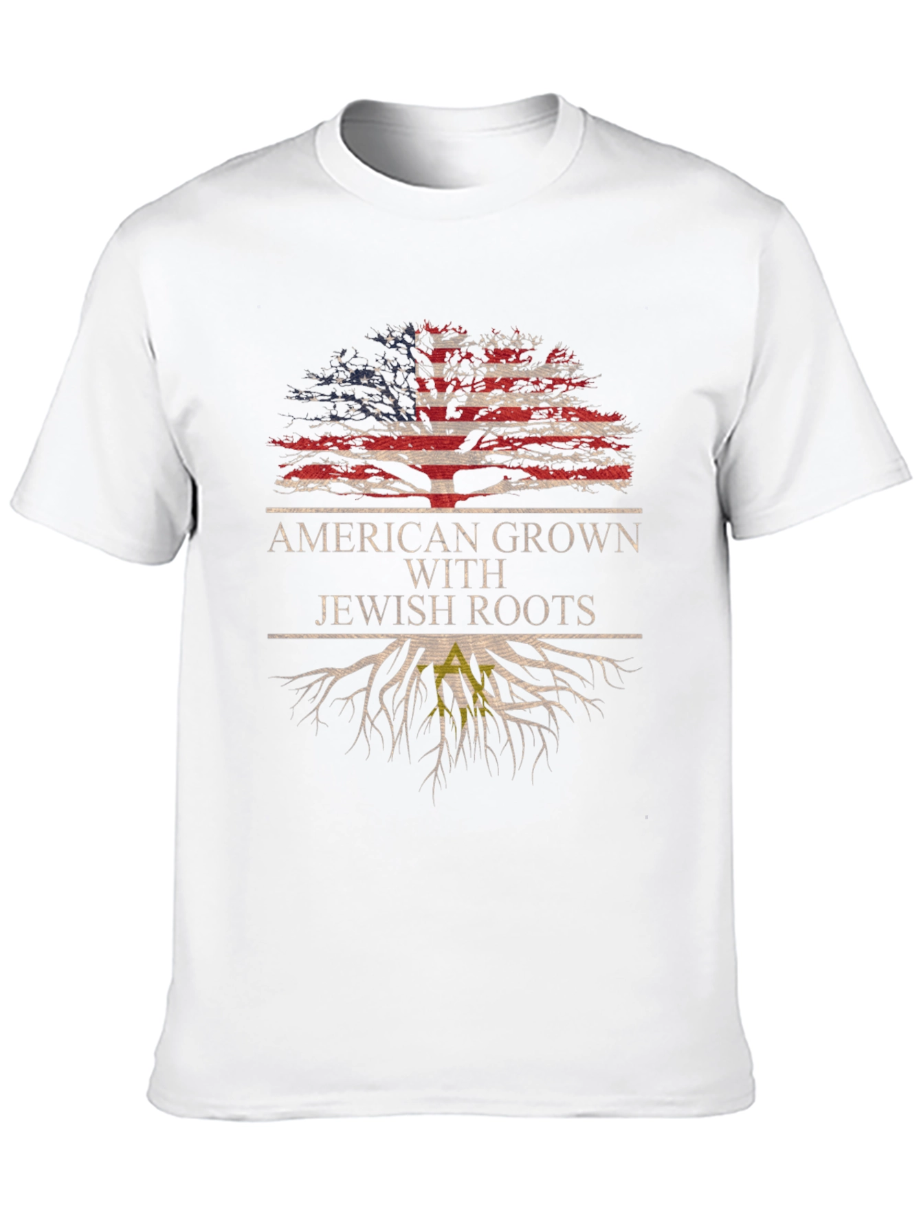 American Grown Jewish Roots Tree T-Shirt