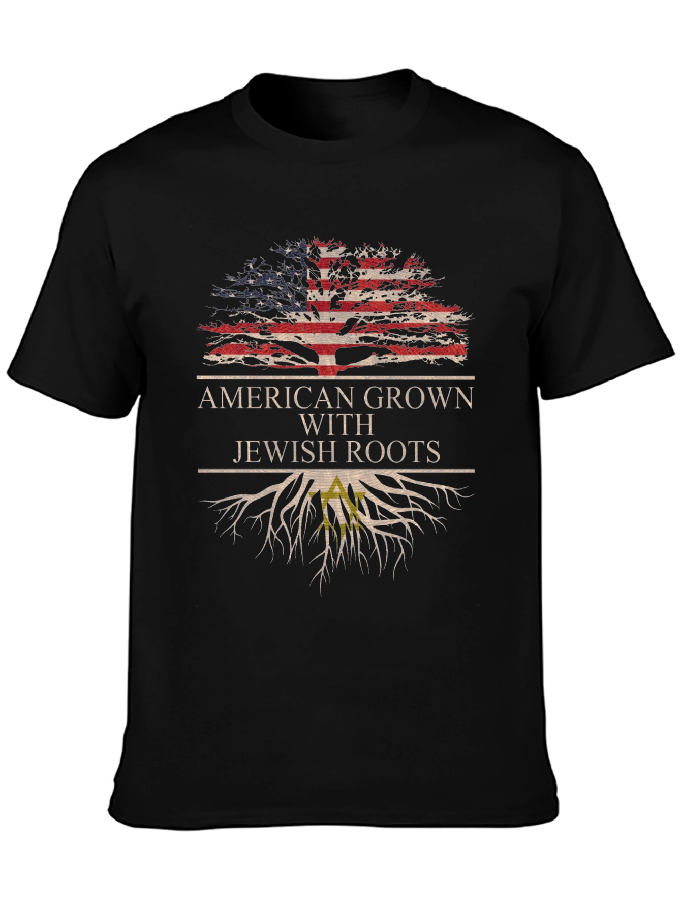 American Grown Jewish Roots Tree T-Shirt