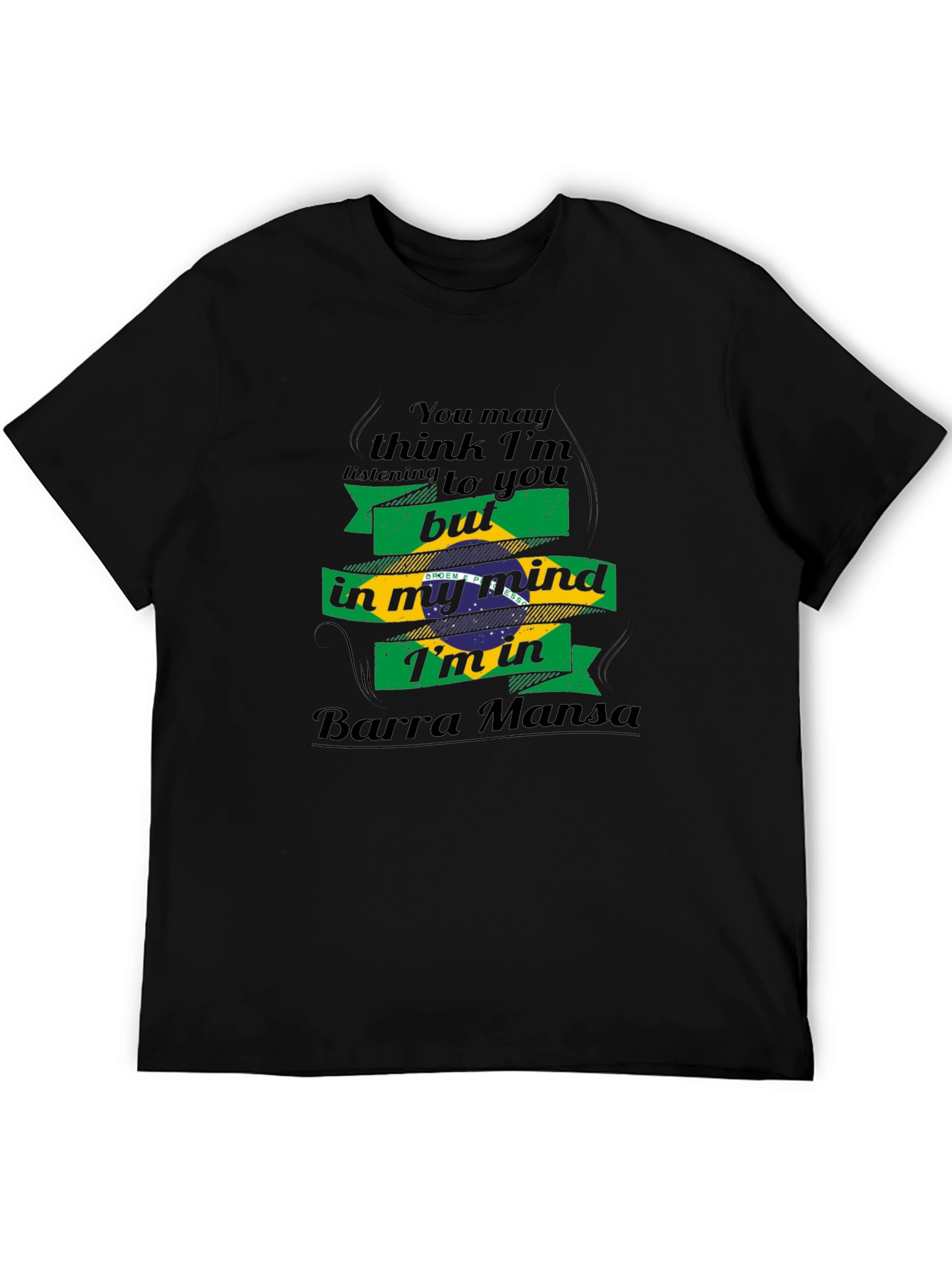 Barra Mansa Mind T-Shirt - Brazil Flag Graphic Tee