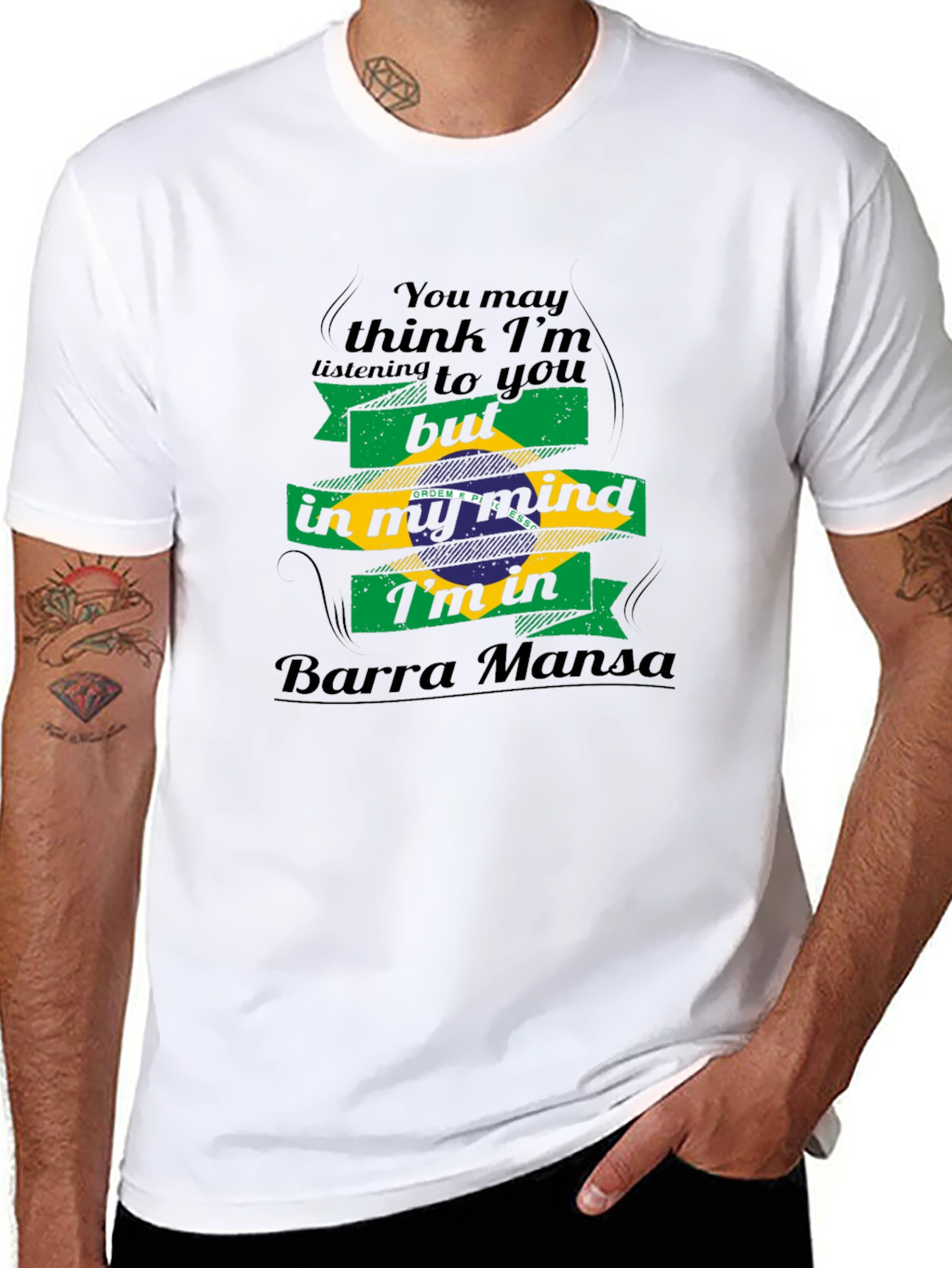 Barra Mansa Mind T-Shirt - Brazil Flag Graphic Tee