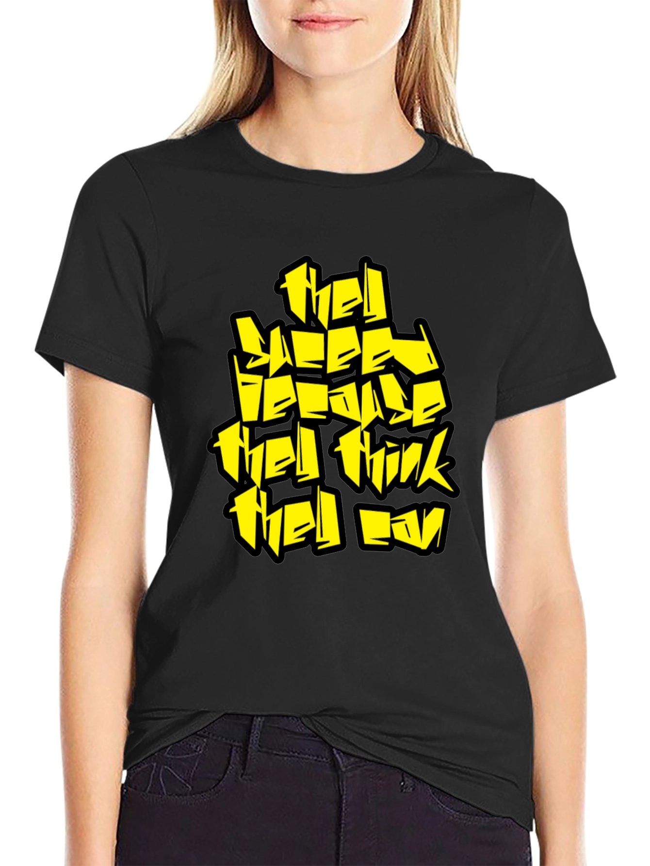 Statement T-Shirt: They Sleep Graphic Tee in Black