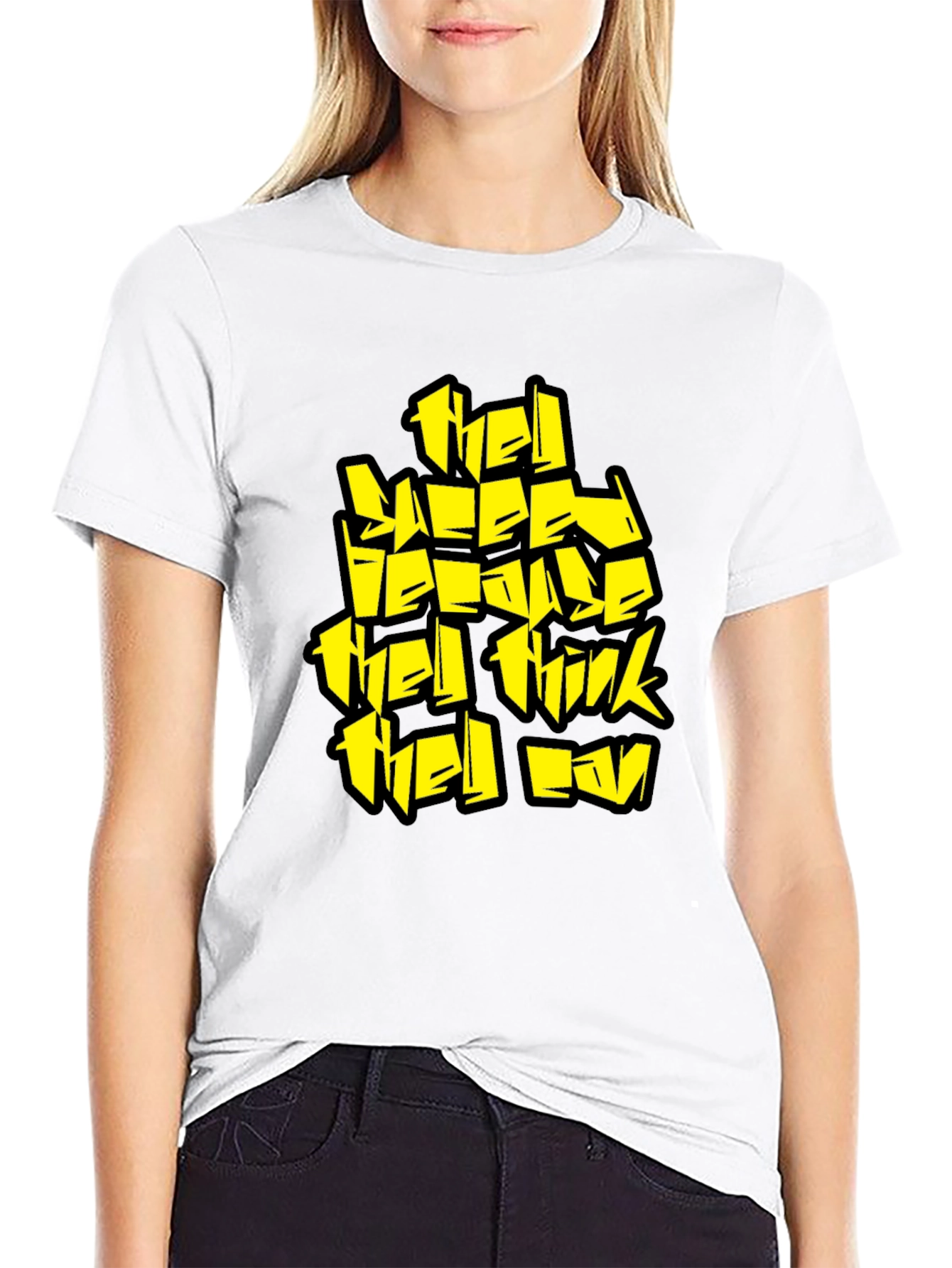 Statement T-Shirt: They Sleep Graphic Tee in Black