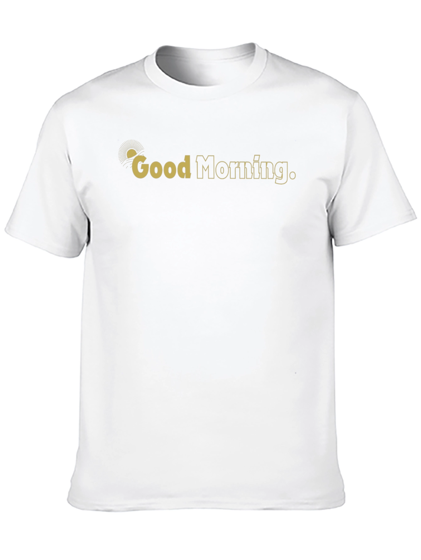 Good Morning Graphic Print Black T-Shirt