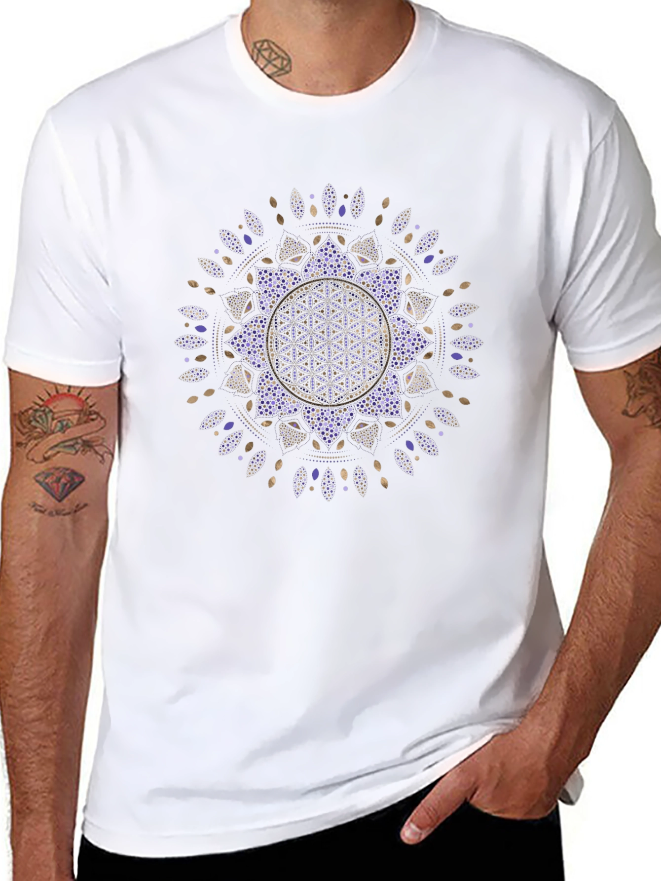 Cosmic Flower of Life Graphic Tee