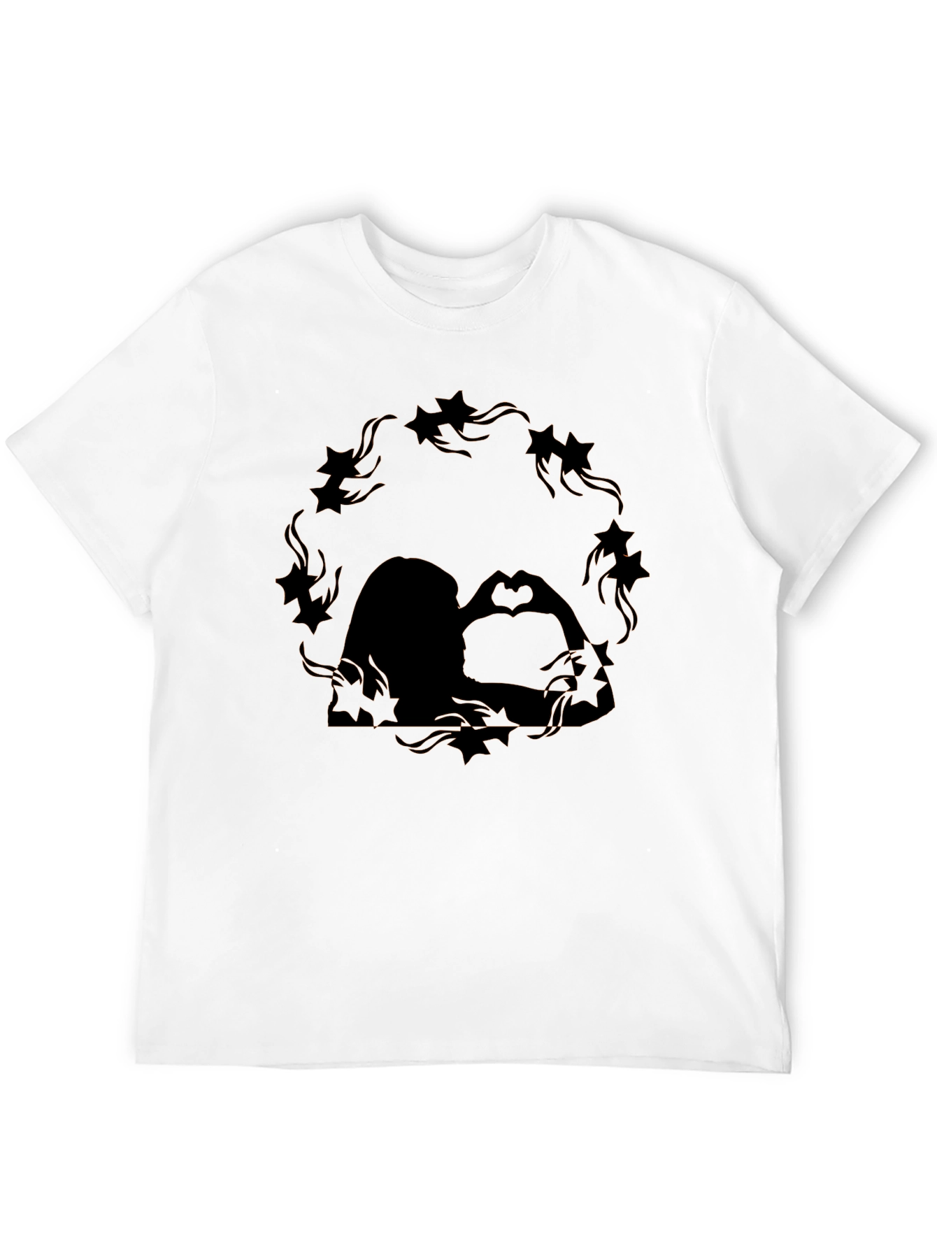 Romantic Couple Starry Silhouette Graphic Tee