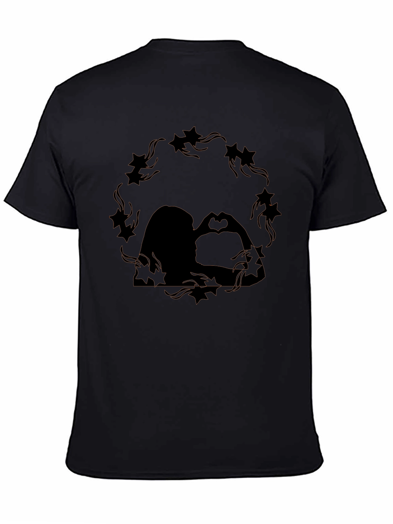 Romantic Couple Starry Silhouette Graphic Tee