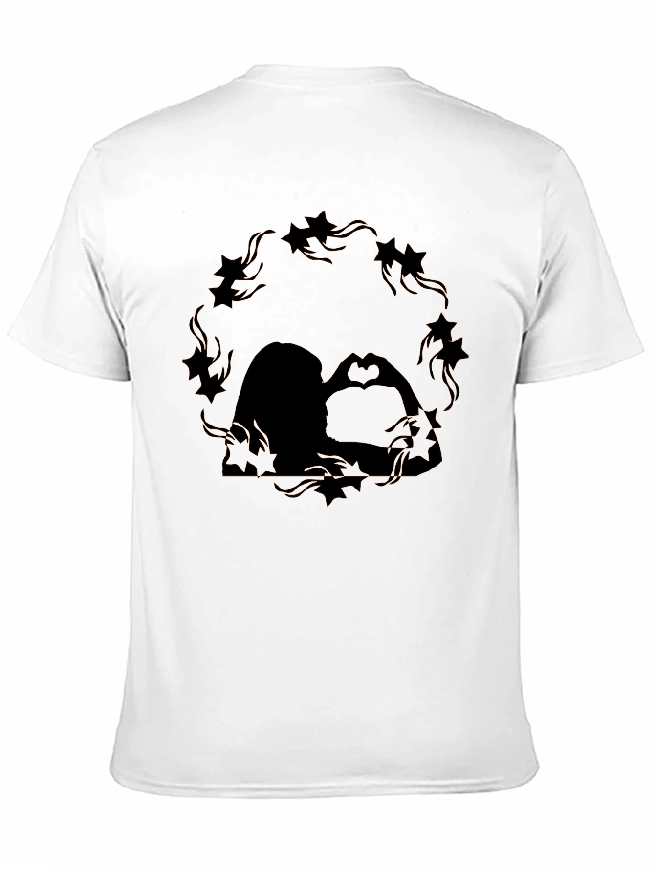 Romantic Couple Starry Silhouette Graphic Tee