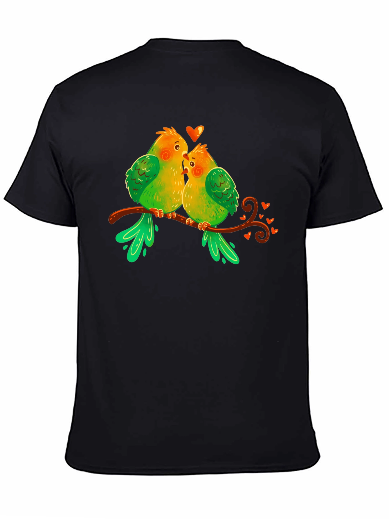 Love Birds T-Shirt - Sweet Parrot Couple