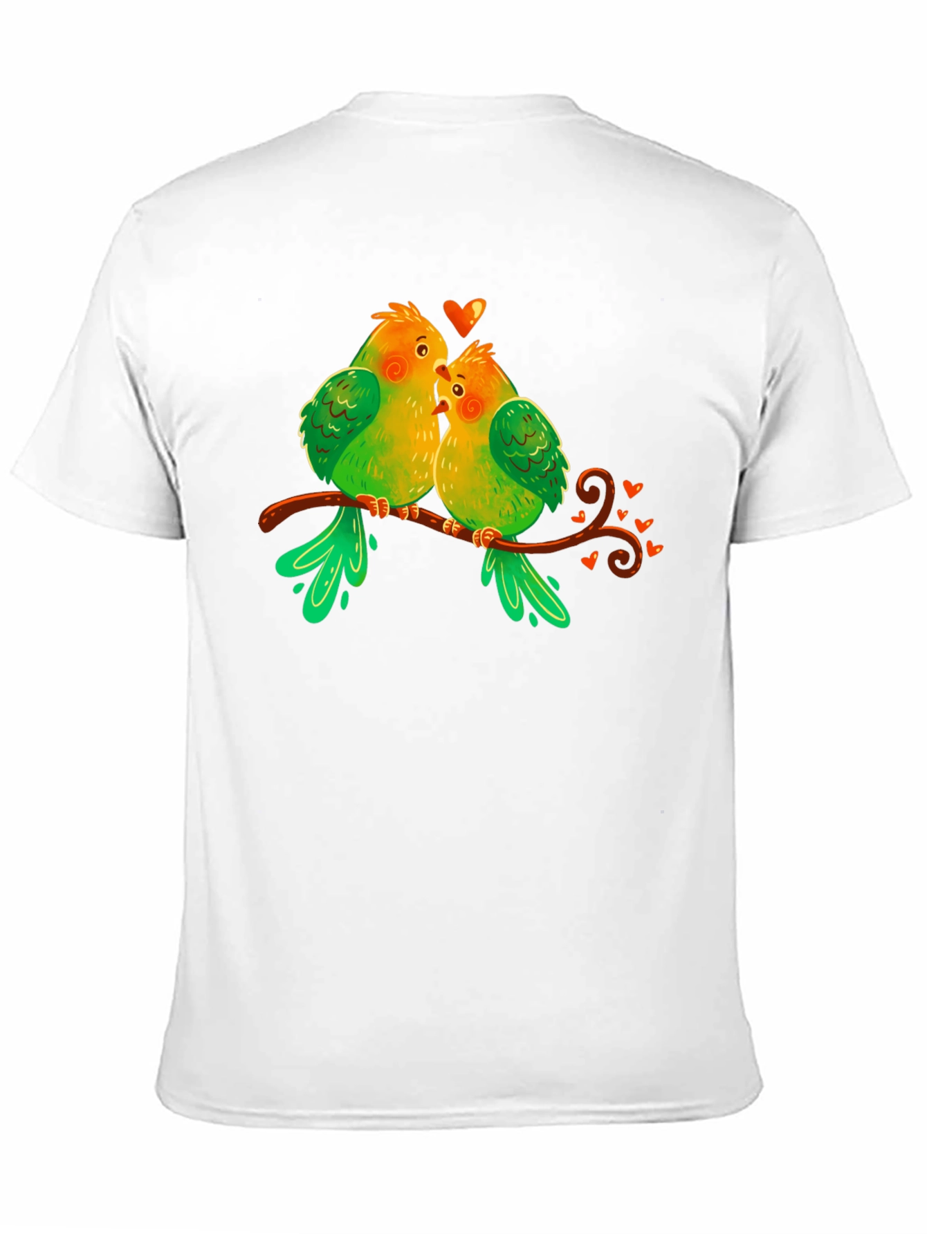 Love Birds T-Shirt - Sweet Parrot Couple