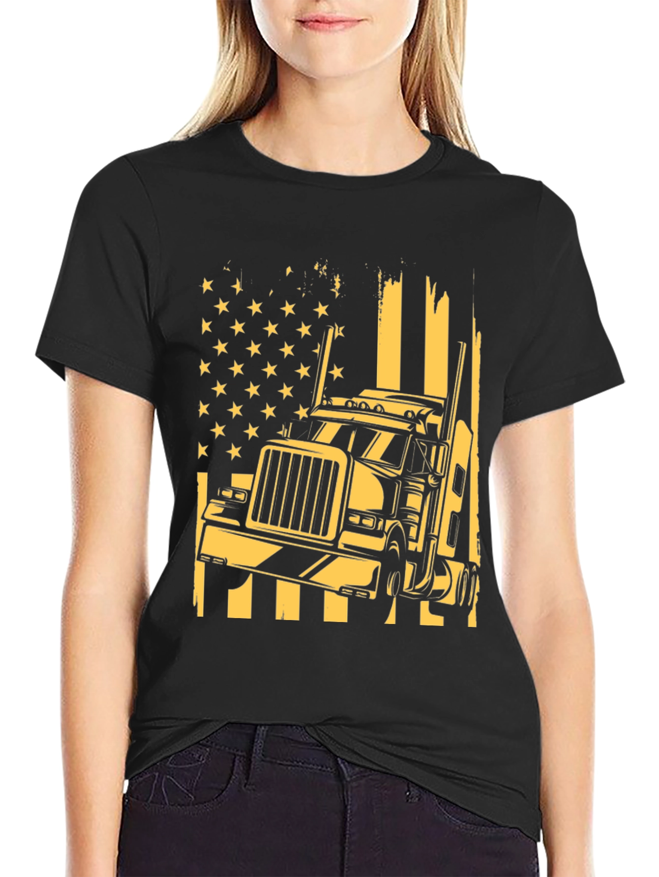 Trucker USA Flag T-Shirt: Patriotic Style