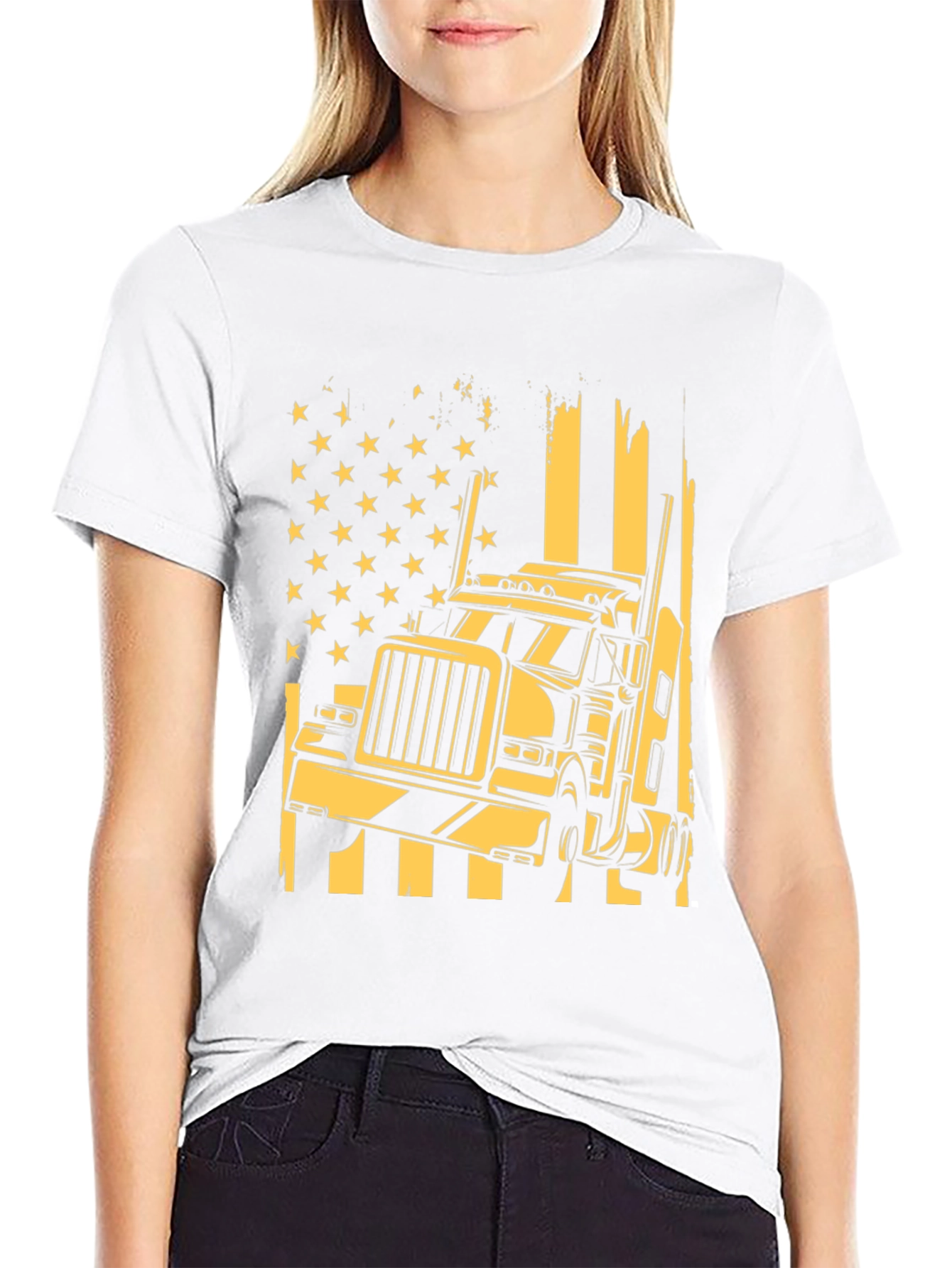 Trucker USA Flag T-Shirt: Patriotic Style