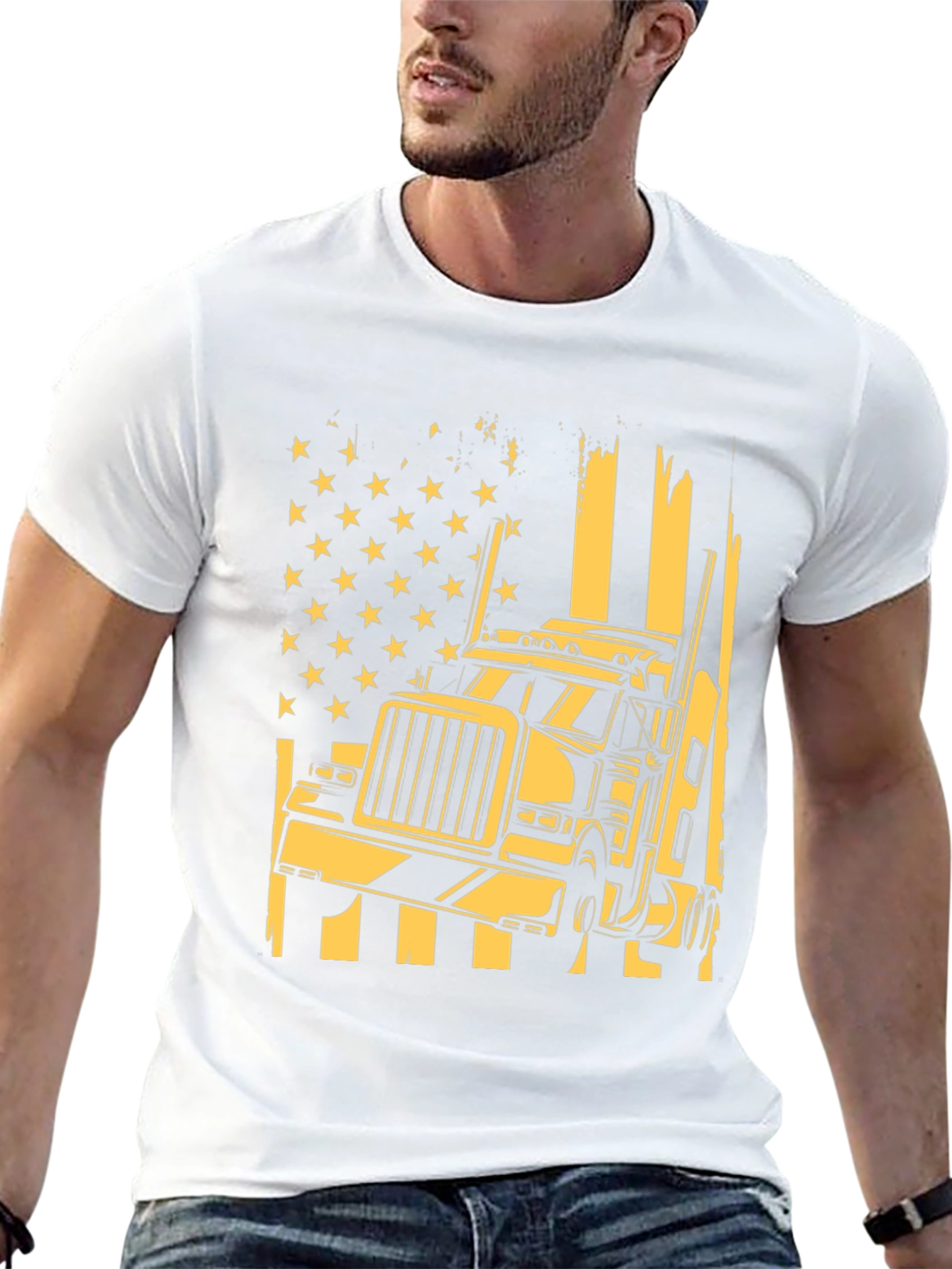 Trucker USA Flag T-Shirt: Patriotic Style