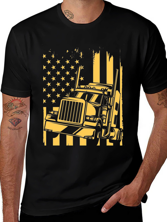 Trucker USA Flag T-Shirt: Patriotic Style