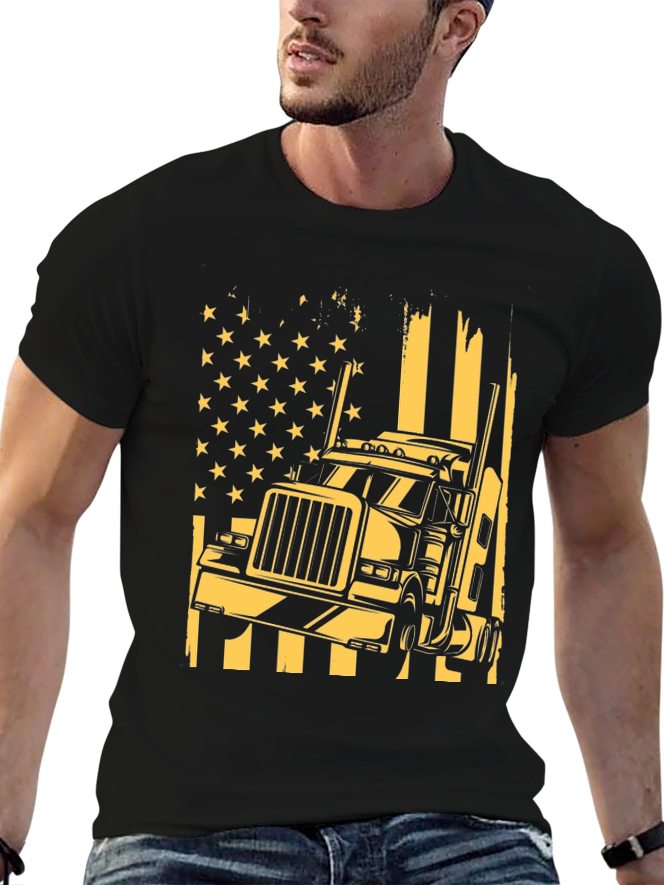 Trucker USA Flag T-Shirt: Patriotic Style